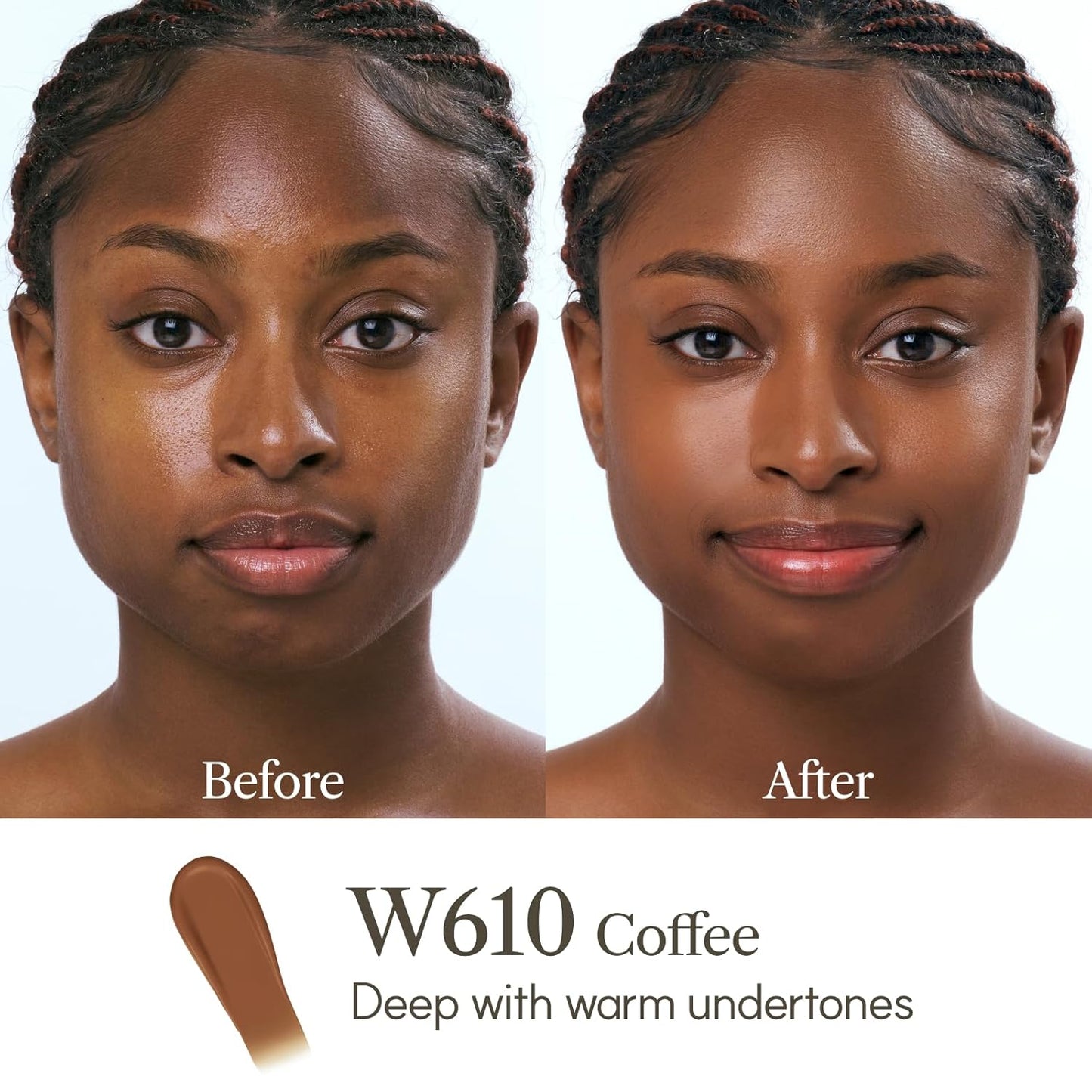 THE FACE SHOP Ink Lasting Liquid Foundation, Full Coverage, 72‑Hour Wear Semi‑Matte Finish, Makeup with Bakuchiol, W410 Walnut, 0.84 Fl. Oz.