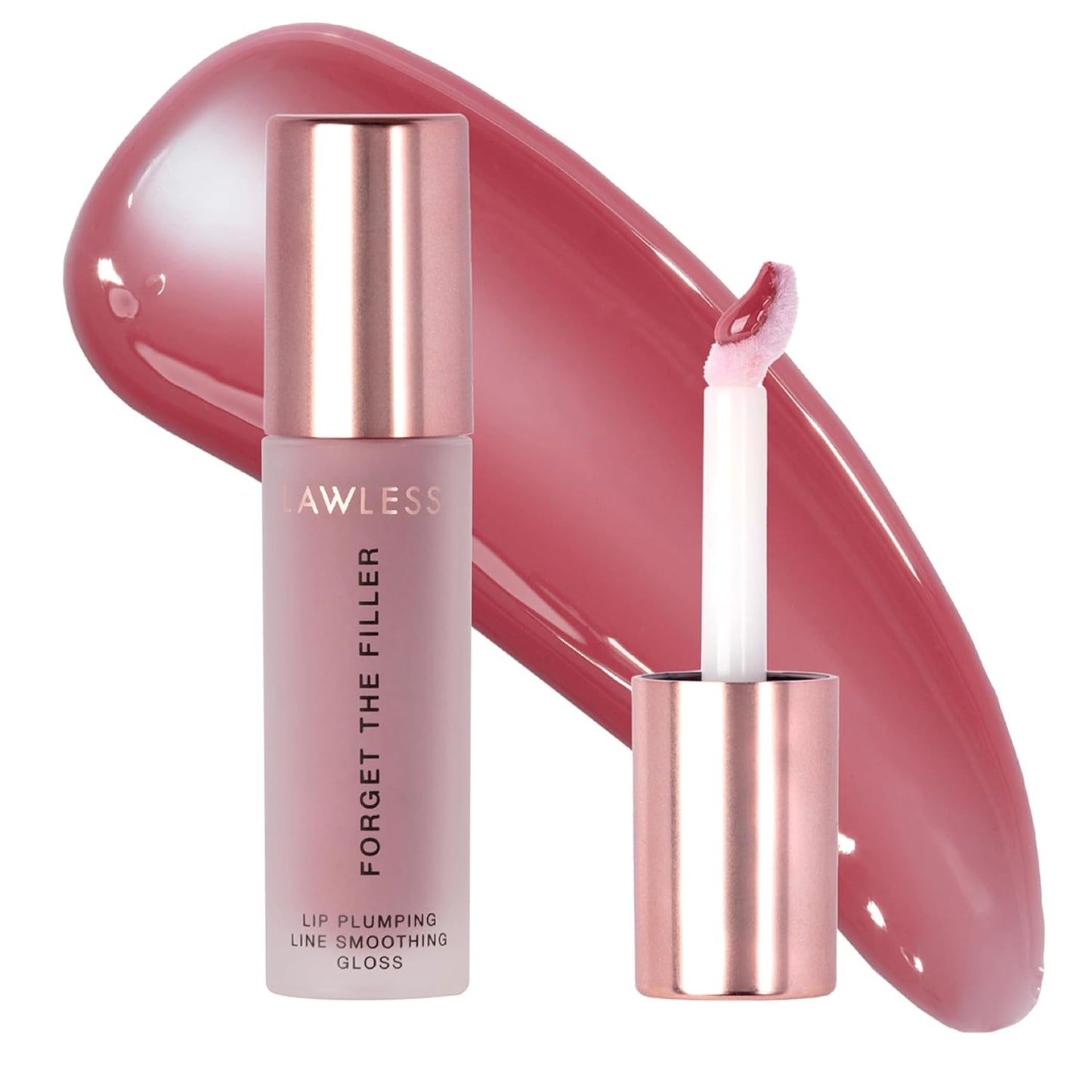 Lawless Women's Forget The Filler Lip Plumper Line Gloss, Velvet, Pink, 0.11 Fl Oz (Pack of 1)