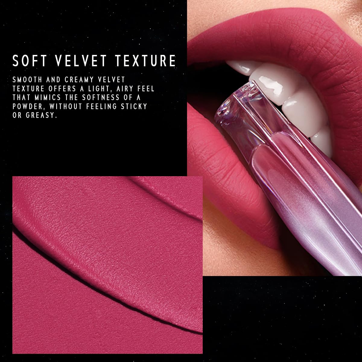 NEBULA VELVET LIP CREAM-Long Lasting Lip Stain, Waterproof and Transfer Proof Lip Tint, Matte Finish Lipstick, Smooth Out Lip Lines, Lightweight Lip Cream, High Coverage (07 MILKY WAY)