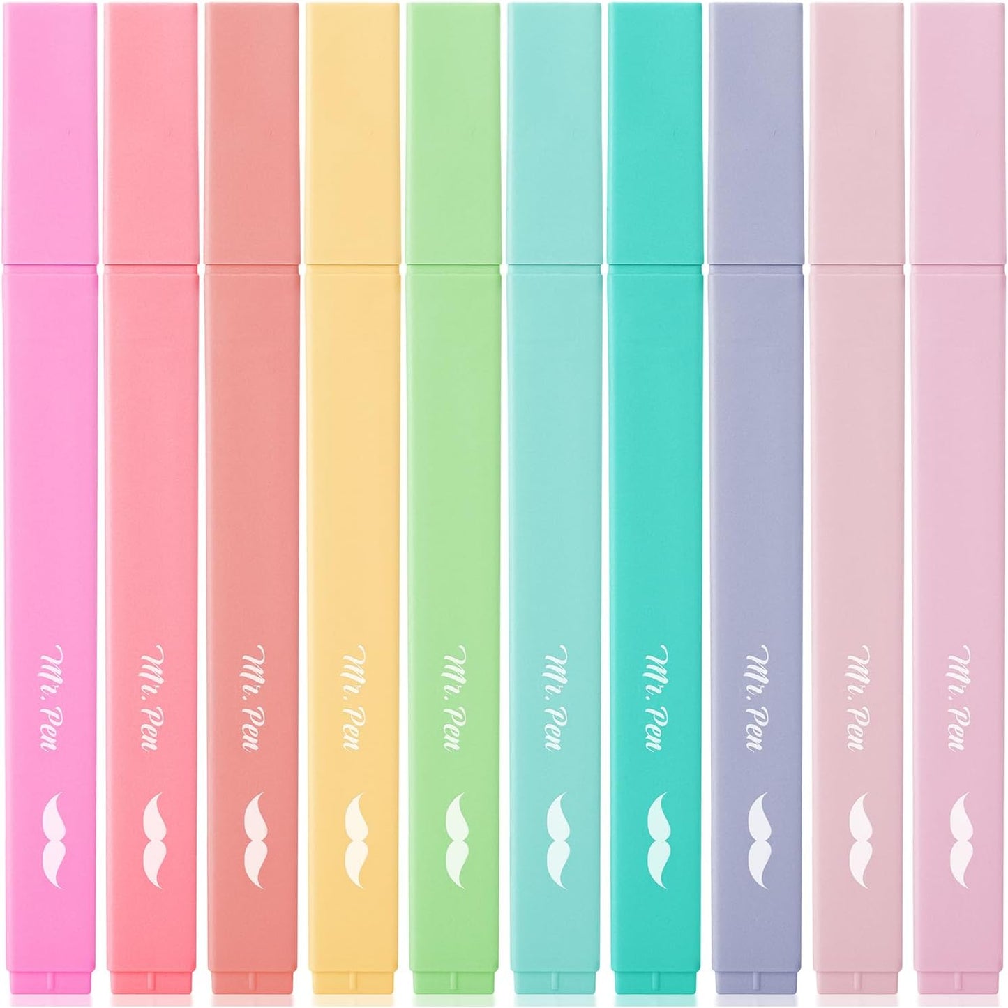 Mr. Pen- Aesthetic Highlighters, 10 pcs, Chisel Tip, Pastel Colors, Cute Highlighters Assorted Colors, Back to School Supplies