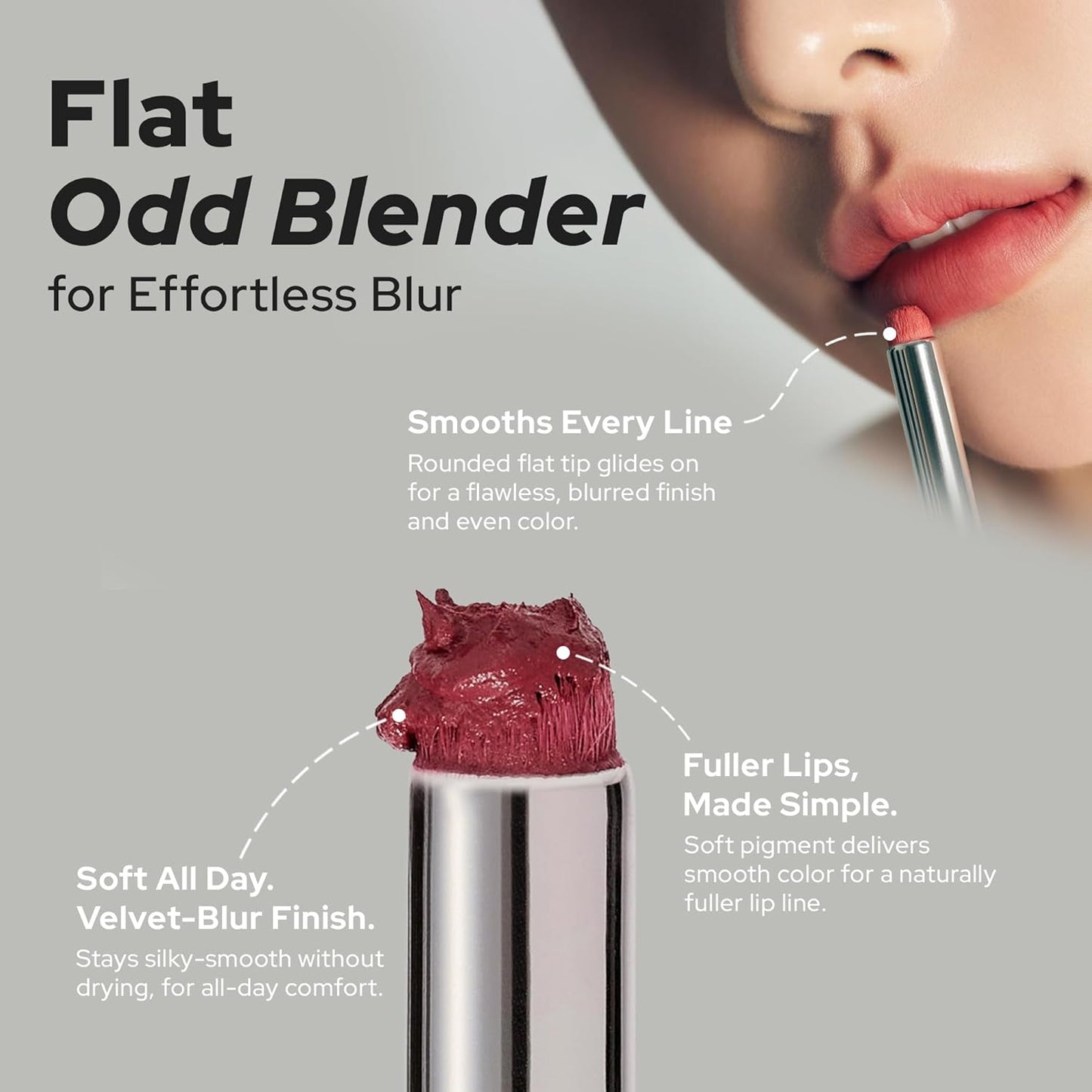 Unseen Blur Lip Tint Long-Lasting Stain, Blendable 3.2g (562 Uri, 0.11 Ounce (Pack of 1))