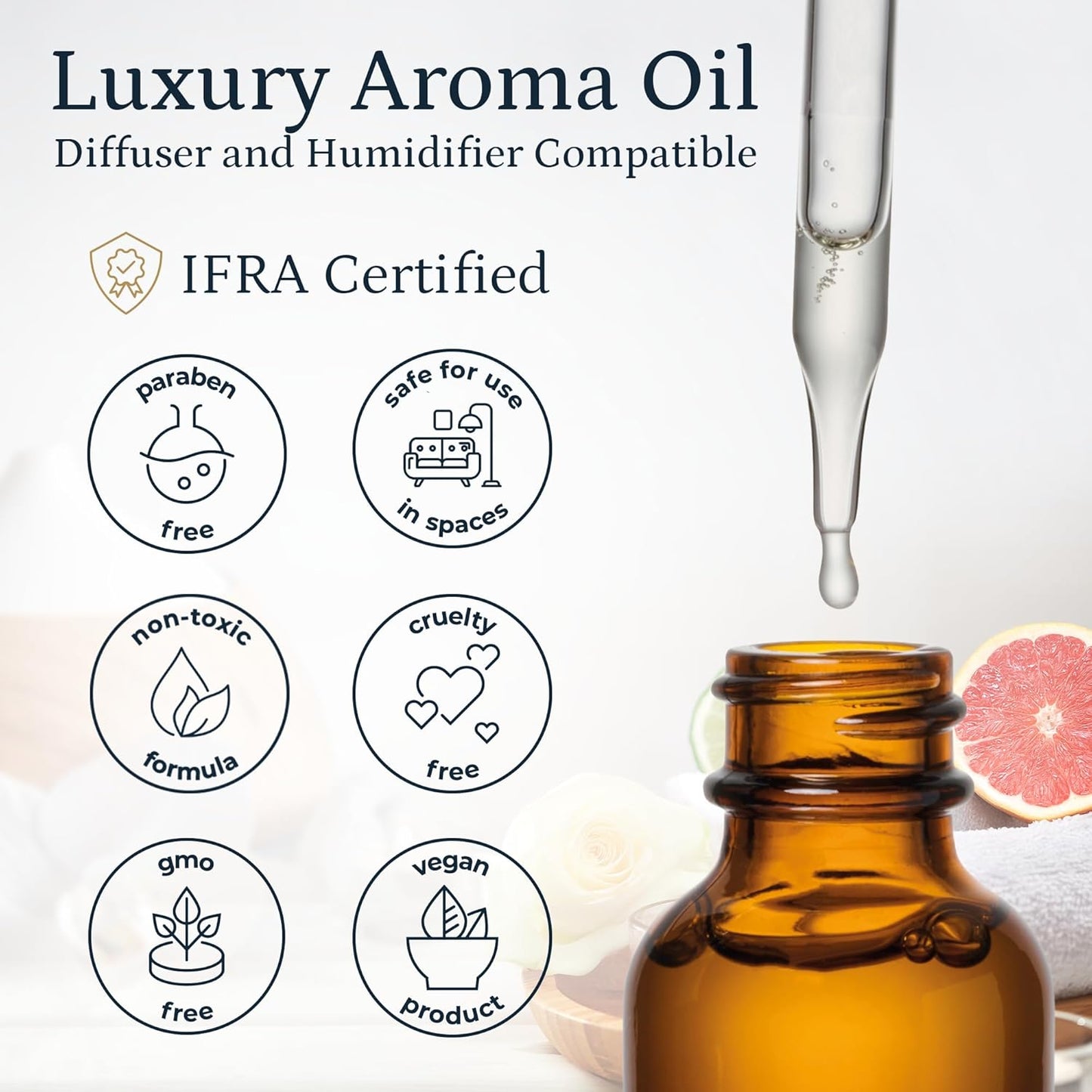 PuroSentido Santal Diffuser Oil – Luxury Hotel-Inspired Aroma with Sandalwood, Violet & Amber – Premium Fragrance Oil for Aromatherapy – Diffuser and Humidifier Compatible (500 ml/16 Fl Oz)
