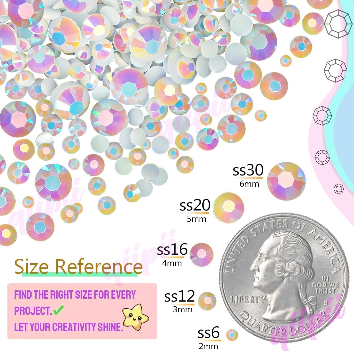 Crystal Yellow Crystal Resin Rhinestones w B7000 Jewelry Glue for Bedazzling Crafting 3mm-6mm Flatback Stones Diamonds Crystals Gems for Nails Face Eyes Makeup Tumblers Bottles DIY Crafts Shoes