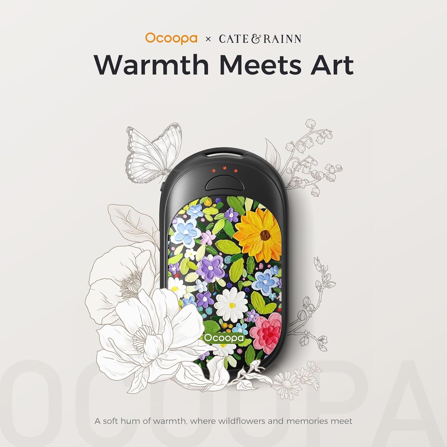 OCOOPA Magnetic Hand Warmers Rechargeable 2 Pack, AI Electric Handwarmers, Fast Heating, 3-Settings, UL Certified, Portable Heater, Gloves Fitting, Travel Essentials, Gifts Women Men, UT3 Lite