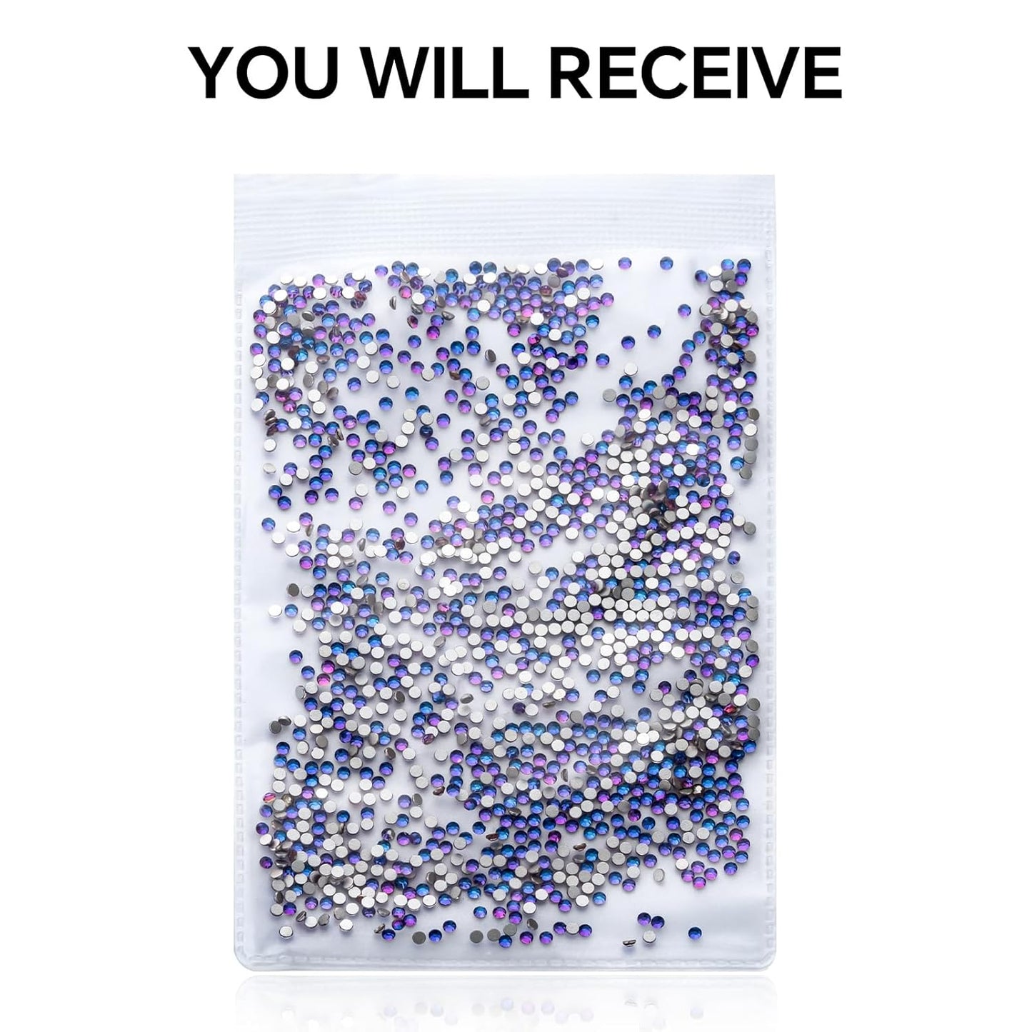 1440Pcs Purple Velvet Crystal Rhinestones,Glass Flatback Rhinestones Gemstones Small for Nail Face Makeup Art Crafts Clothes Decoration - (SS6,2.0mm,Purple Velvet)