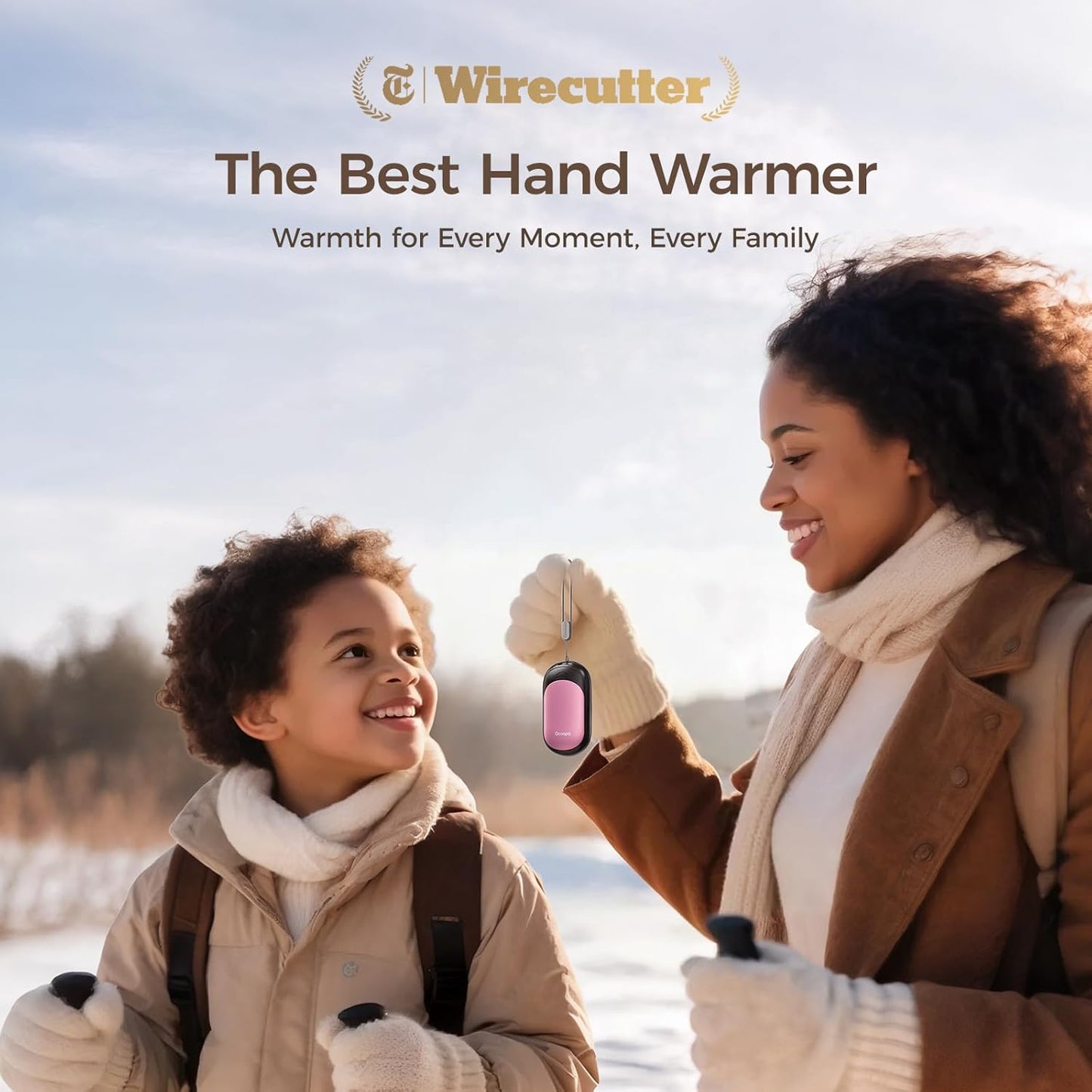 OCOOPA Magnetic Hand Warmers Rechargeable 2 Pack, AI Electric Handwarmers, Fast Heating, 3-Settings, UL Certified, Portable Heater, Gloves Fitting, Travel Essentials, Gifts Women Men, UT3 Lite