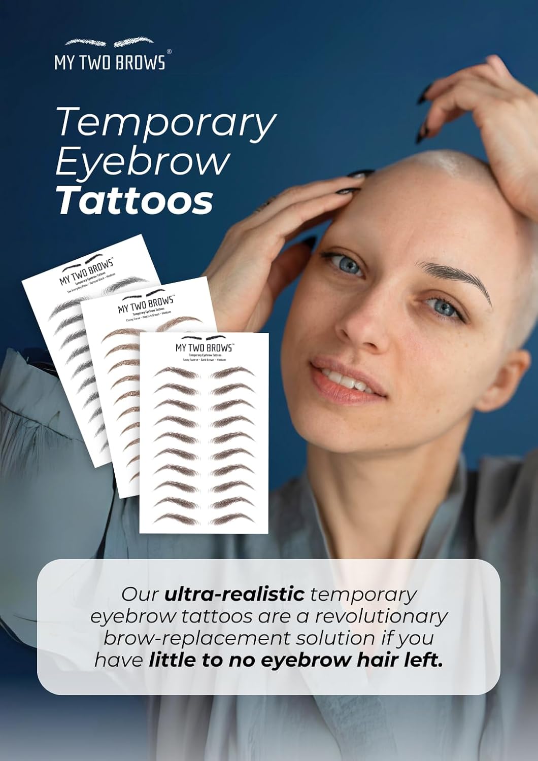 (10 pairs) Ginger Temporary Eyebrow Tattoo - Large Size - Waterproof & Smudgeproof - Sassy Swerve Style Eyebrow Stickers - Sheet Lasts up to 30 Days - Won't Work on Existing Brows