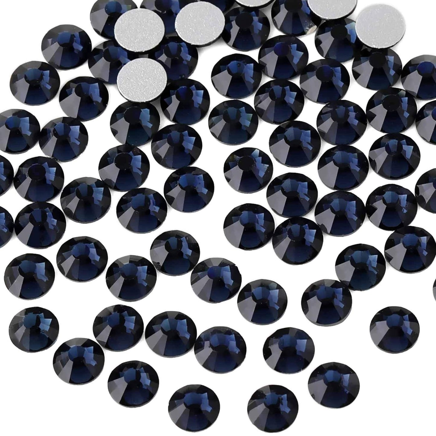 beadsland Flat Back Crystal Rhinestones Round Gems for Nail Art and Craft Glue Fix,Montana (4.6-4.8mm) SS20/1440pcs