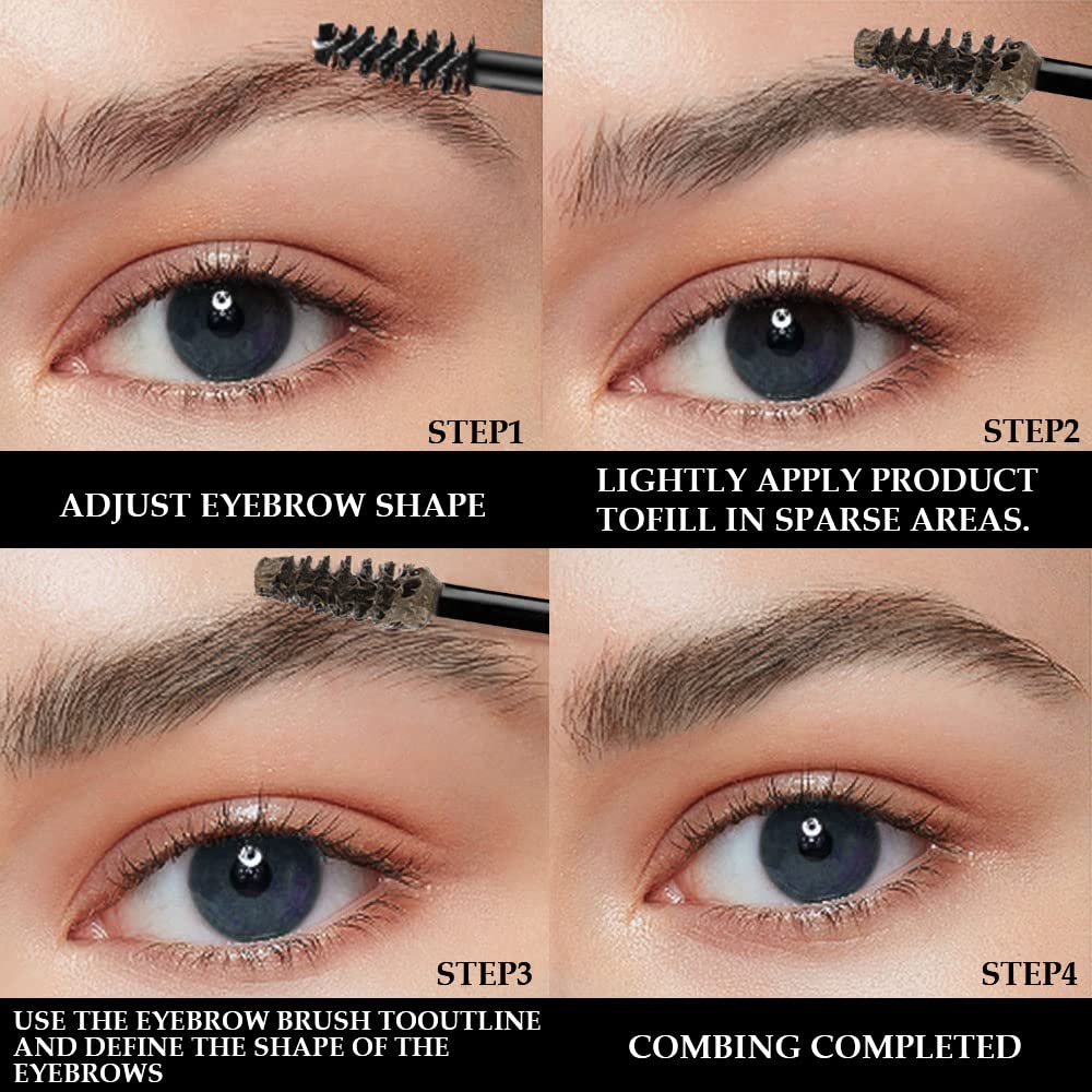 Kaely Thickening Brow Mascara,Tinted Eyebrow Gel Waterproof,Eyebrow Color Makeup,Brow Fast Sculpt,Vegan,Cruelty Free,maquillaje gel para cejas a prueba de agua,05 Cool Ash Brown