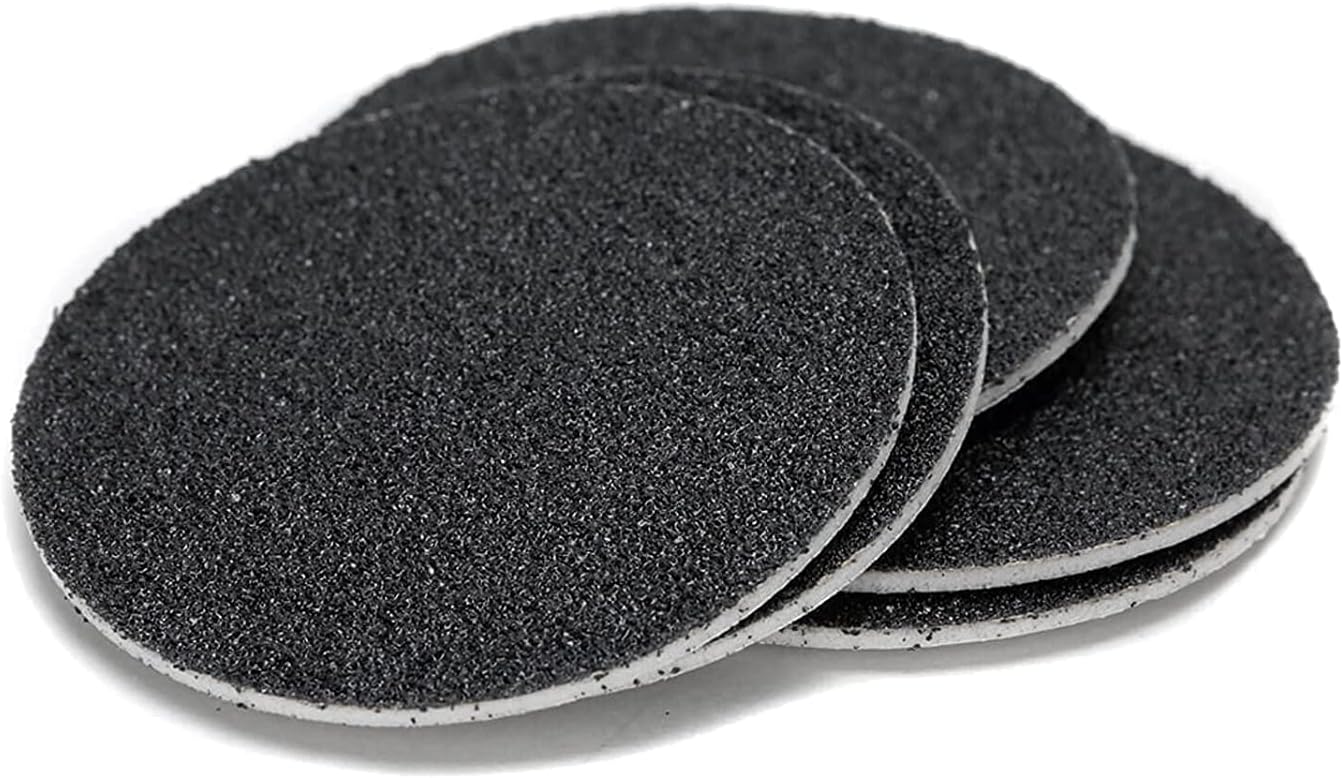 120pcs Replaceable Sandpaper Refill Discs for Electric Foot File Callus Remover Dead Skin Removal (60pcs Rough 60 Grit, 60pcs Smooth 100 Grit)