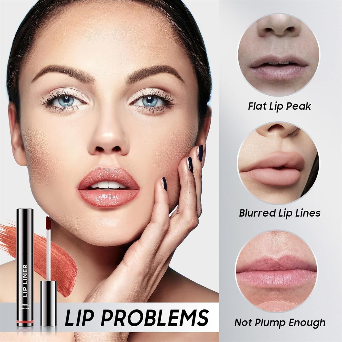 Lip Stain Peel Off Lip Liner - Long Lasting Comfortable Vivid Color Peel Lip Stain Smudge Proof Finish, Create A Charming Vibrant Lip Color Makeup For All Skin Types with All-Day (#03 Rose)