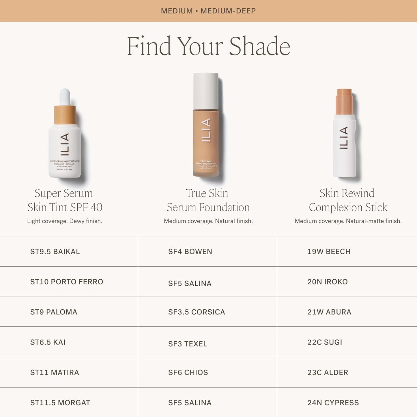ILIA - Skin Rewind Complexion Stick - Foundation + Concealer + Skincare | Non-Toxic, Vegan, Cruelty-Free, Clean Makeup (22C - Sugi, 0.35 oz | 10 g)