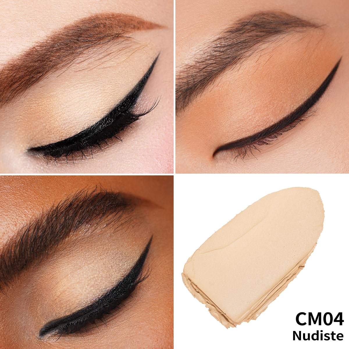 Oulac Matte Eyeshadow 3-in-1 Eyeshadow Eye Primer&Eyeliner Highly Pigmented Waterproof Smudge-proof Long Lasting Wear Smooth&Blendable Formula for Natural Look,Vegan & Cruelty-Free CM04
