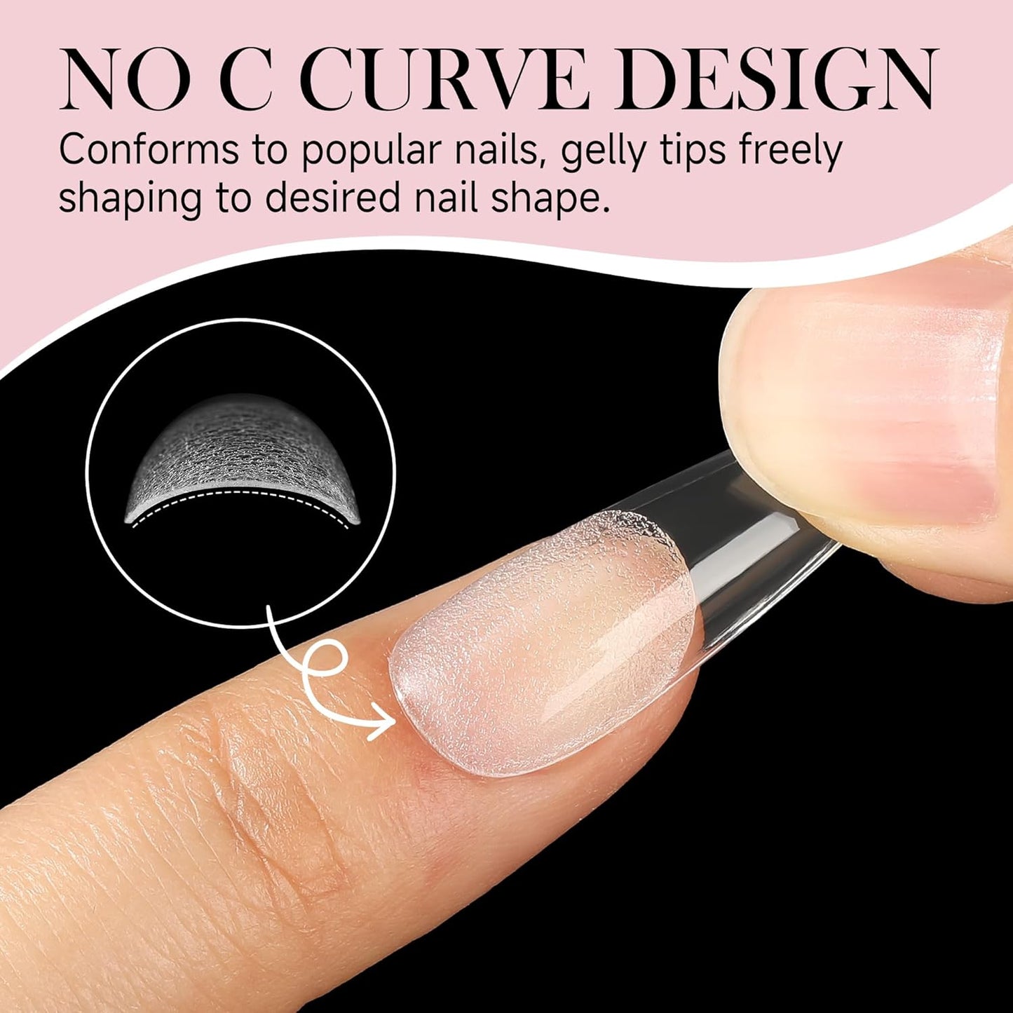 Long Amond Nail Tips: 504pcs Stiletto Gel Nails Tips Half Matte Full Cover Clear False Fake Nails for DIY Nail Art Press On Nails Acrylic Extensions 12 Sizes