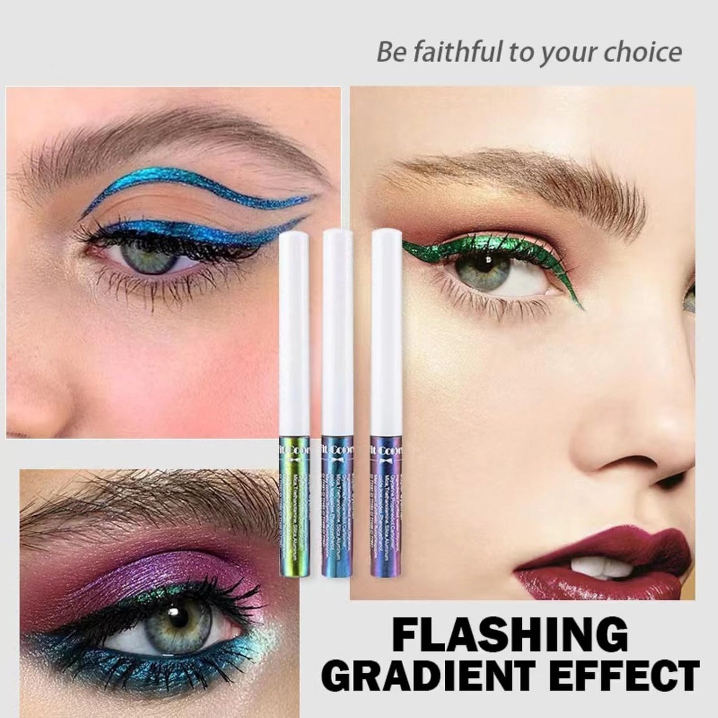 Corlo Glitter liquid eyeliner waterproof, Metallic Intense Color Shifting Colorful Eyeliner, Eyeliner Gel MultiColor Highly Pigmented Gift Kit for Women and Girls (06)