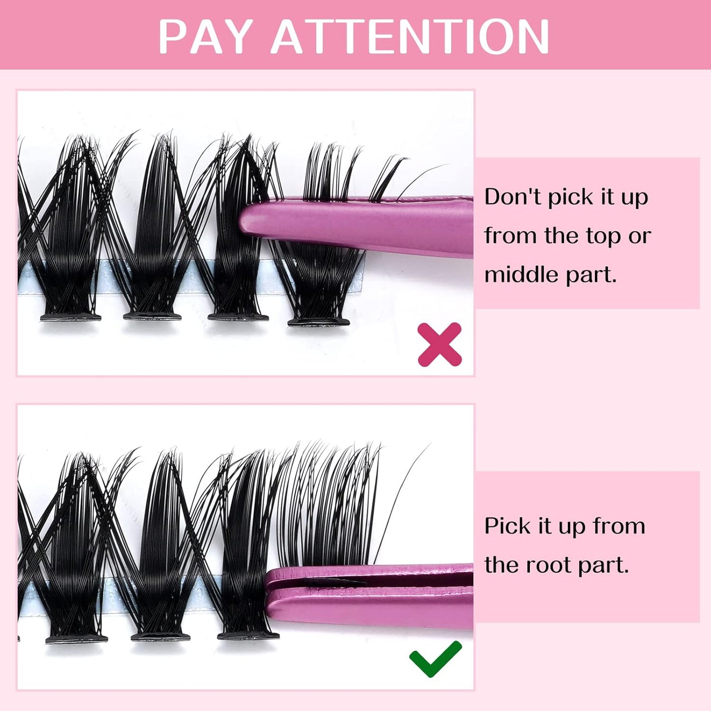 280 Pcs Individual Lashes 50D Mixed Lash Clusters 14 Rows Cluster Lashes that Look Like Eyelash Extensions DIY Lash Extension Self Application At Home (50D-D-14-20mix)
