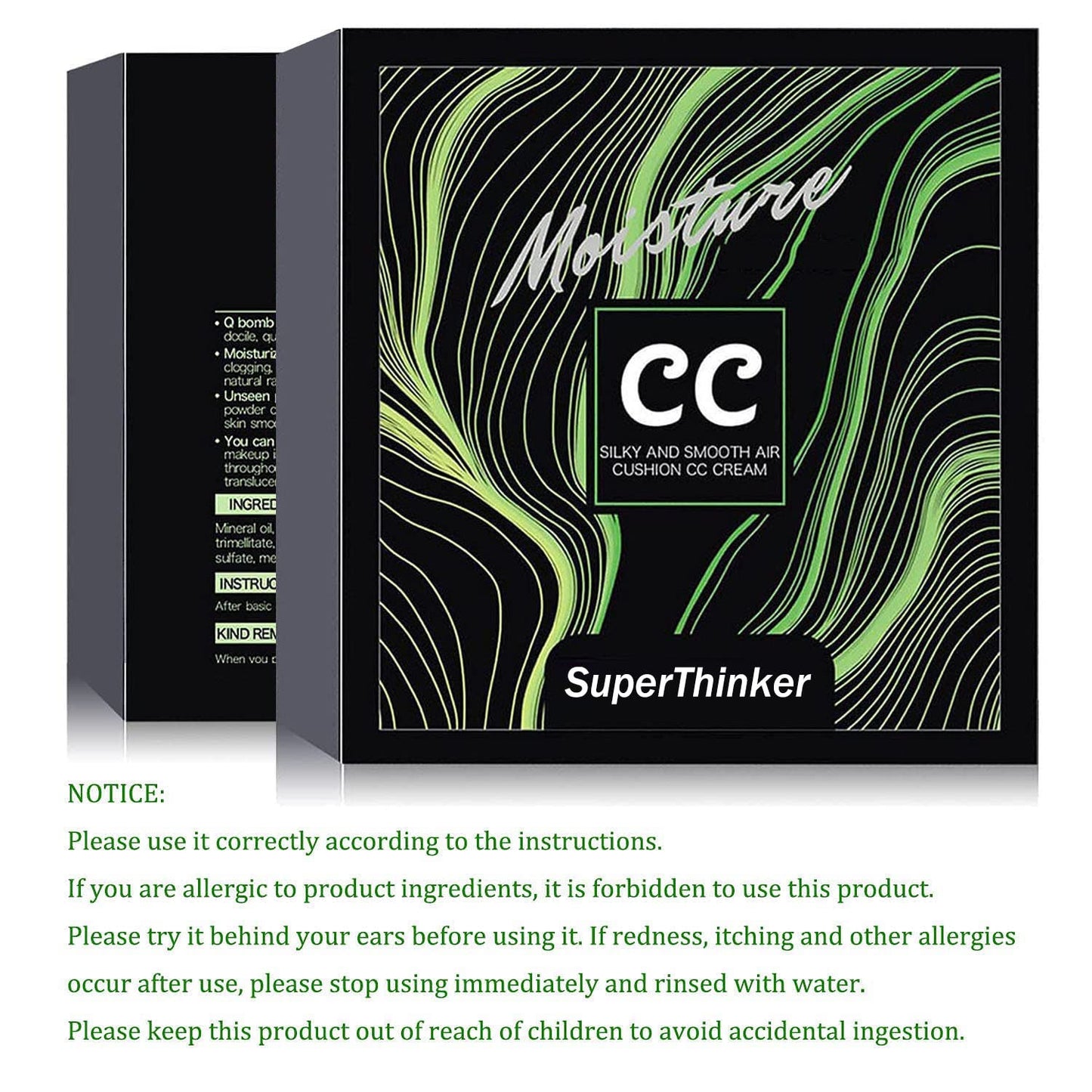 Air Cushion CC Cream Mushroom Head Cushion Foundation, BB Cream Face Makeup for Mature Skin Moisturizing Concealer Brighten Long-Lasting, Even Skin Tone for All Skin Types (Nude)