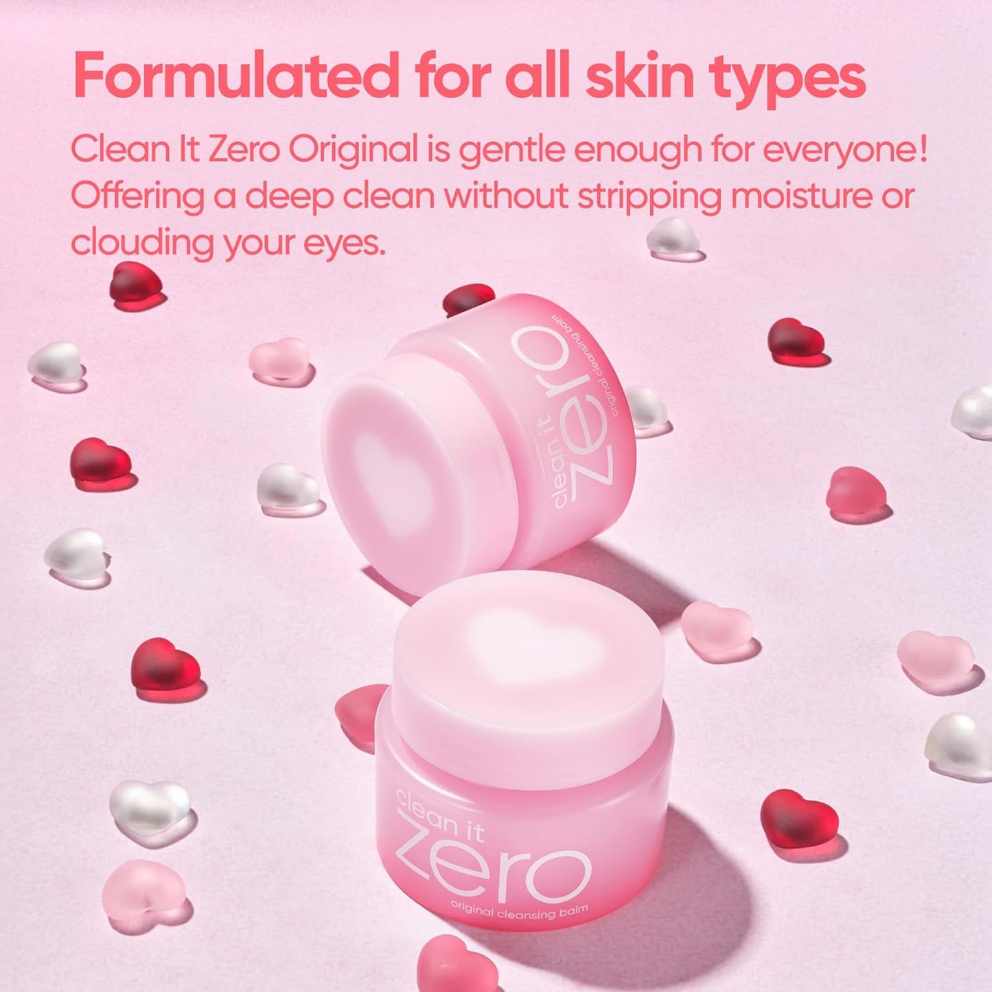 BANILA CO Clean it Zero Original Cleansing Balm Heart Edition | Korean Makeup Remover, Cleansing Oil, Cleanser for All Skin Types | Vegan | Made with Acerola Berry & Vitamin C (180ml / 6.08 fl.oz)