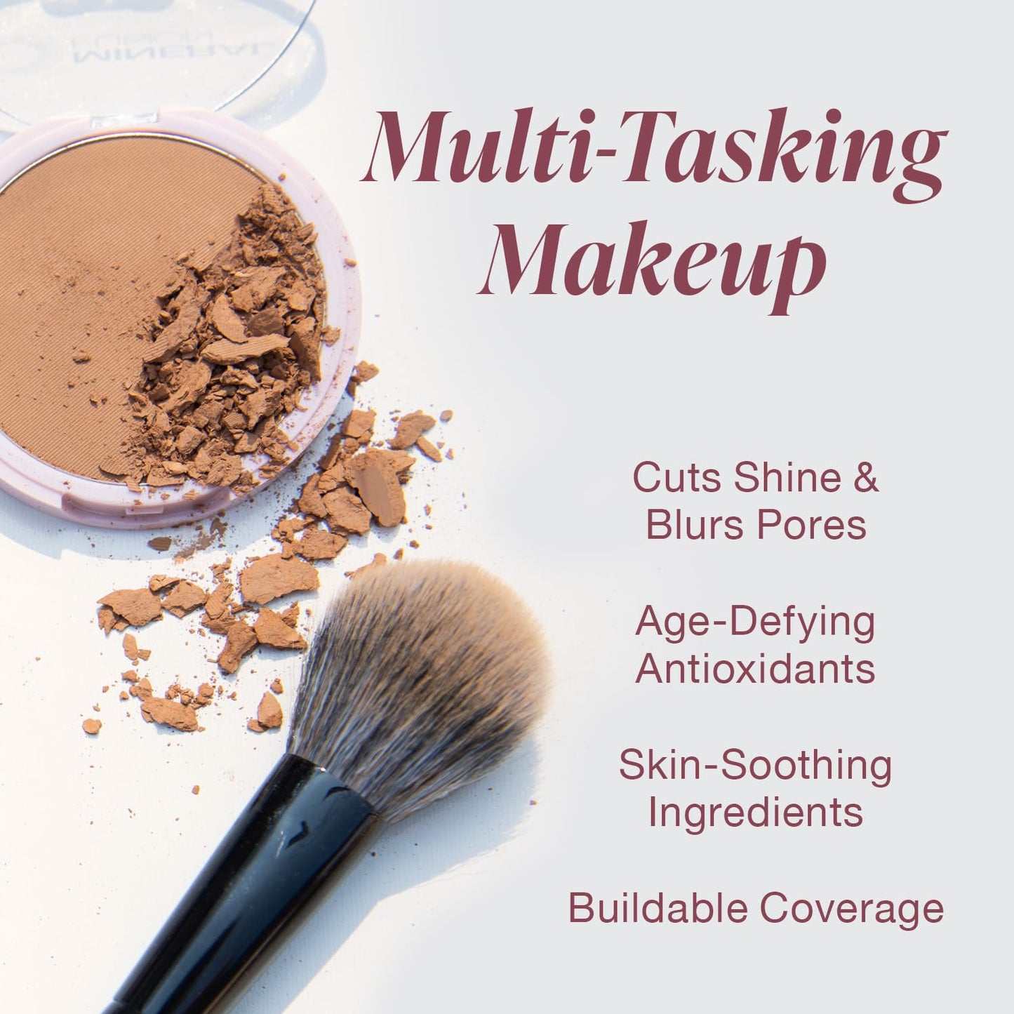 Mineral Fusion Pressed Powder Foundation, Olive 1 - Light Skin w/Greenish Undertones, Age Defying Foundation Makeup with Matte Finish, Talc Free Face Powder, Hypoallergenic, Cruelty-Free, 0.32 Oz.