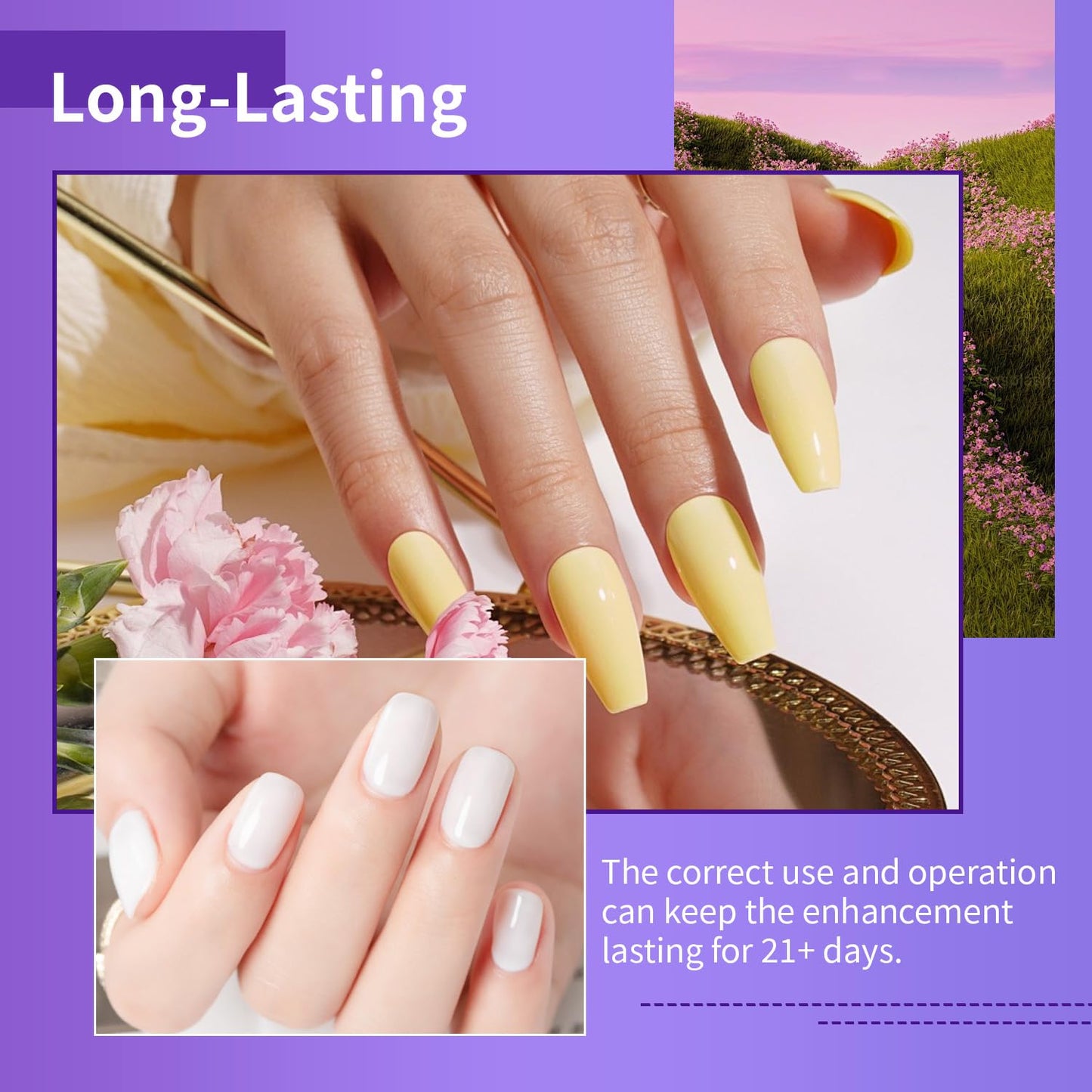 JODSONE 60 Bottles of Gel Nail Polish Kit with U V Light 55 Kinds of Gorgeous and Charming Gel Polish Kit 5 Pieces Soak off Glossy Matte Top Coat Base Coat