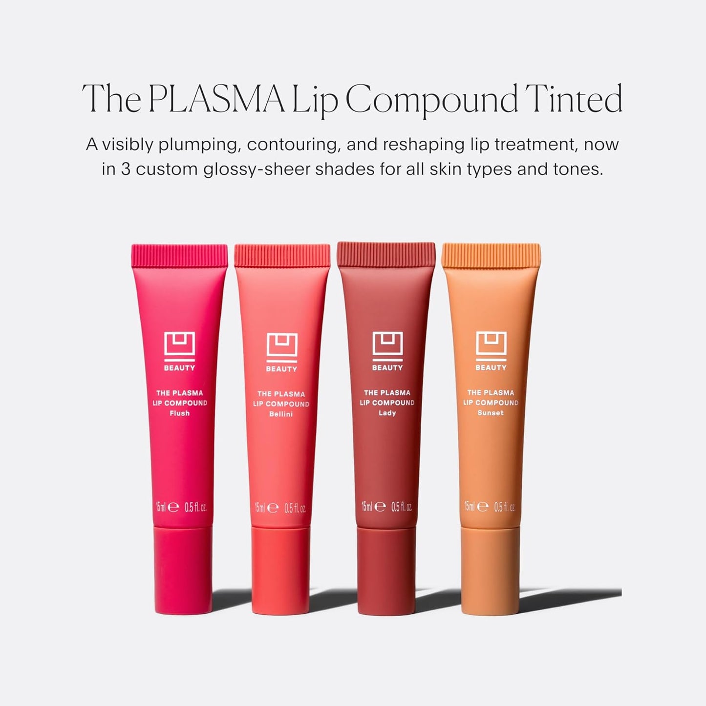 U Beauty The PLASMA Tinted Lip Compound - Anti-Aging & Anti-Wrinkle Lip Gloss, Hyaluronic Acid, Shea Butter & Peptides for Hydration & Plumping, Lady- 15 mL