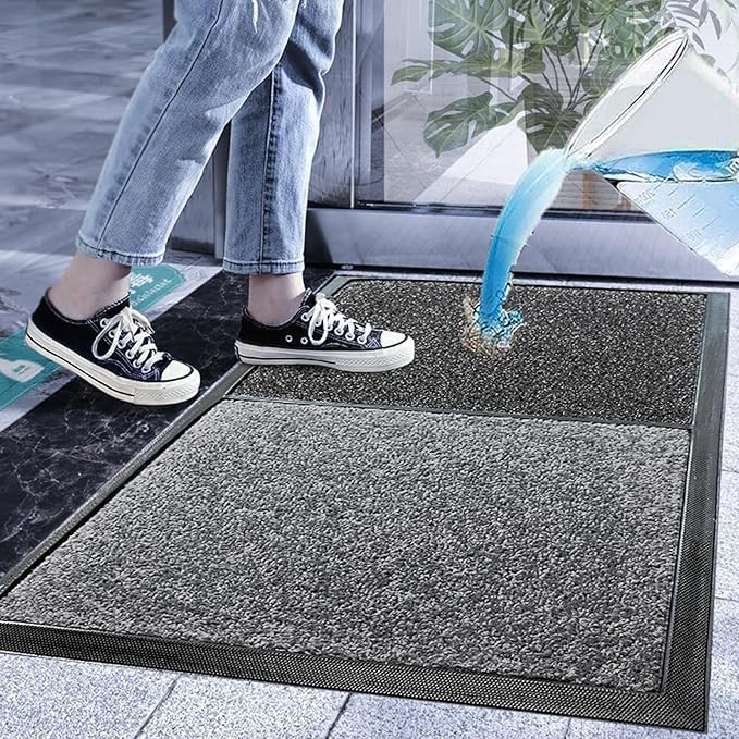2 in 1 Disinfecting Sanitizing Floor Entrance Doormats, Wet Dry Shoe Mat by Unknown