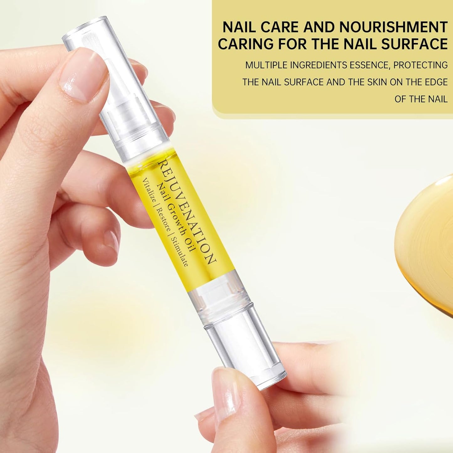 Fiorland Nail Growth Oil, Rejuvenation Nail Strengthener & Repair Serum with Nail File- 3 in 1 Formula for Instant Growth, Cuticle Care (3PCS)