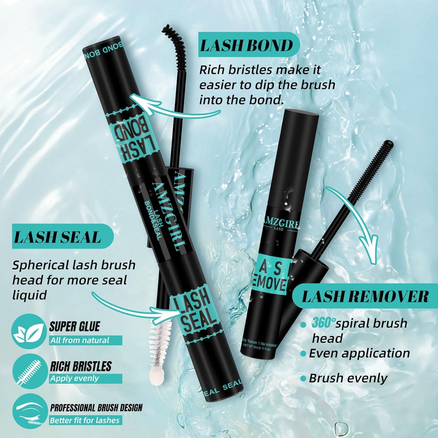 Lash Extension Kit,168Pcs DIY Eyelash Clusters with Bond and Seal Glue Waterproof,Eyelashes Remover for Cluster Extensions for Beginner,Lashes Applicator Tool(Medusa,D-Mix8-16mm Kit)