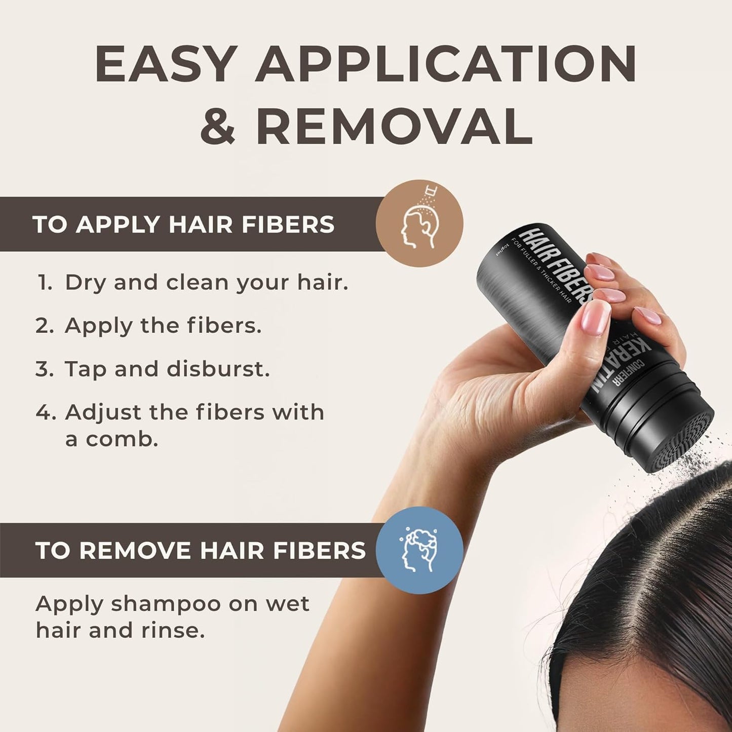 Keratin Hair Fibers for Men & Women - Fill In Fine or Thinning Hair, Instantly Thicker, Fuller Looking Hair (Light Blonde 15g)
