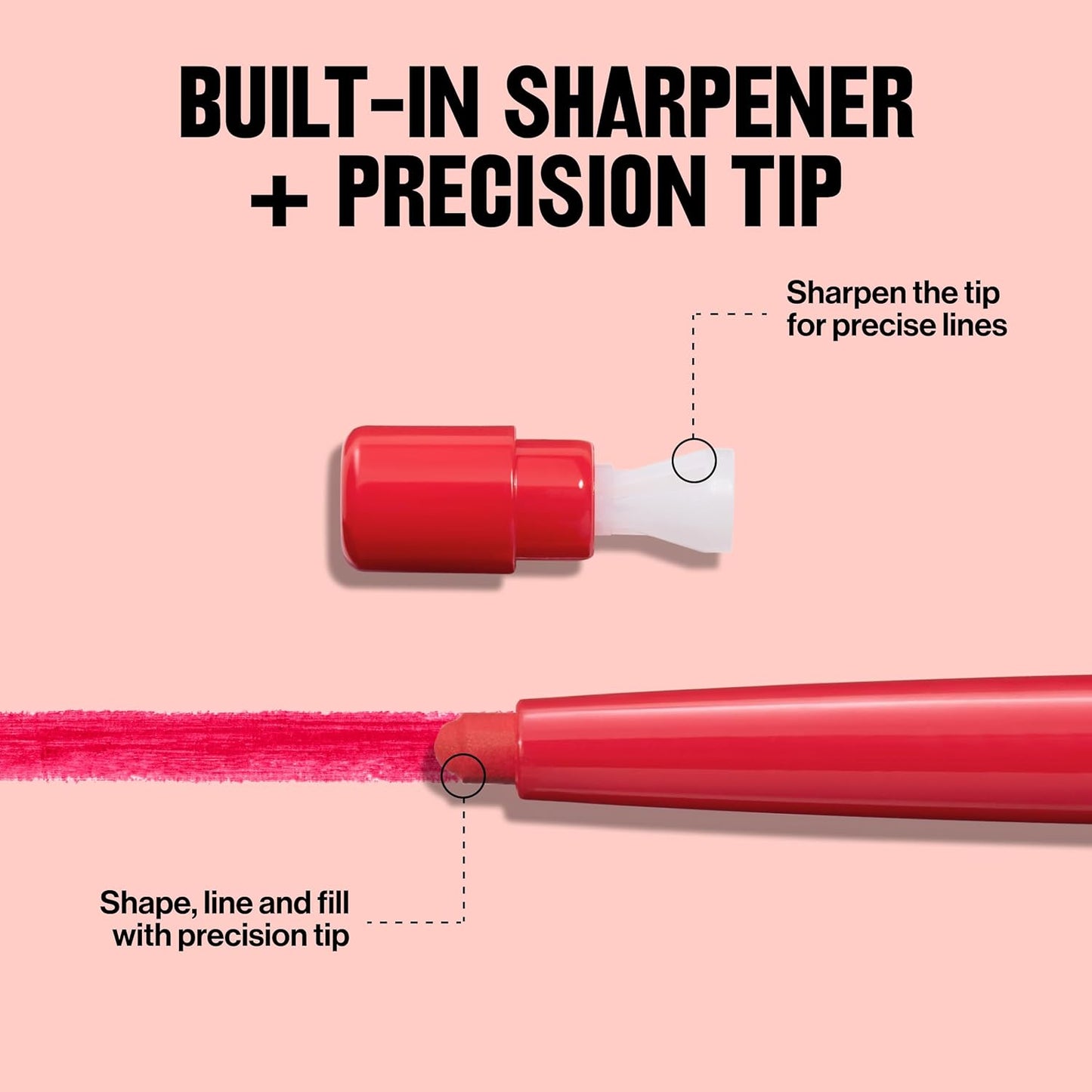 Revlon Colorstay Lip Liner Makeup with Built-in-Sharpener, Longwear Rich Colors, Smooth Application, 685 Natural, 0.01 oz
