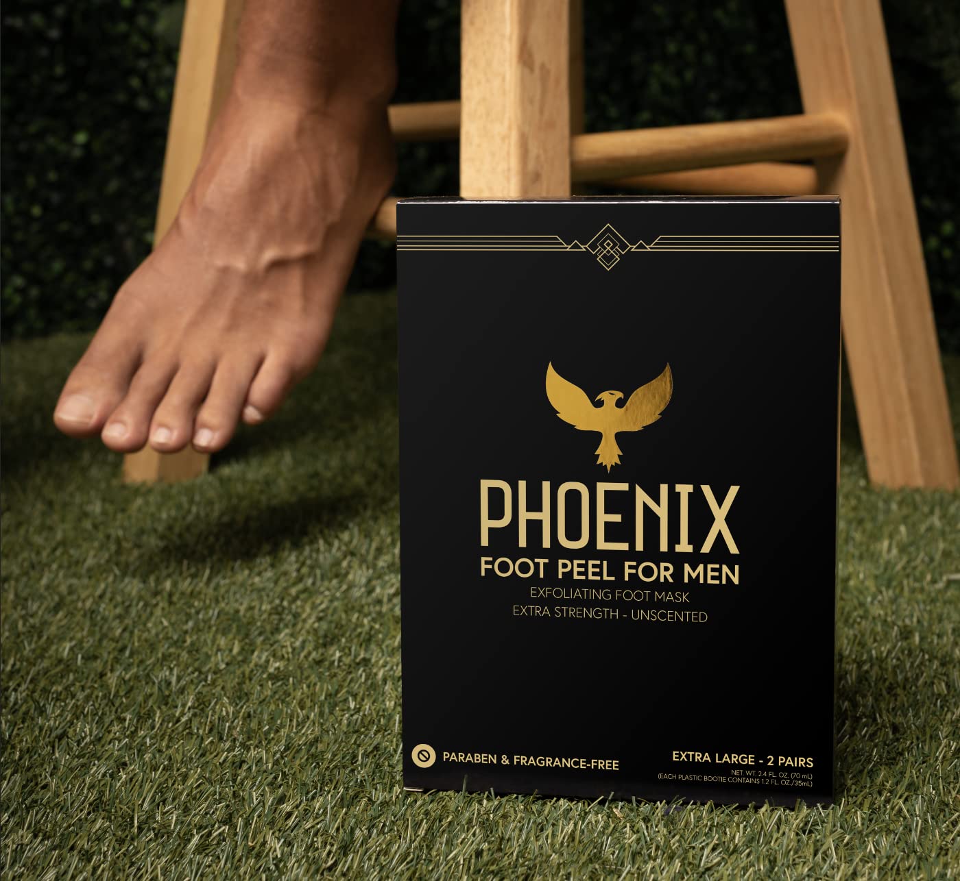 (Pack of 2) for Men - Extra Large - Extra Strength - Exfoliating Dry Feet Treatment - Callus Remover - Unscented - Paraben and Fragrance Free