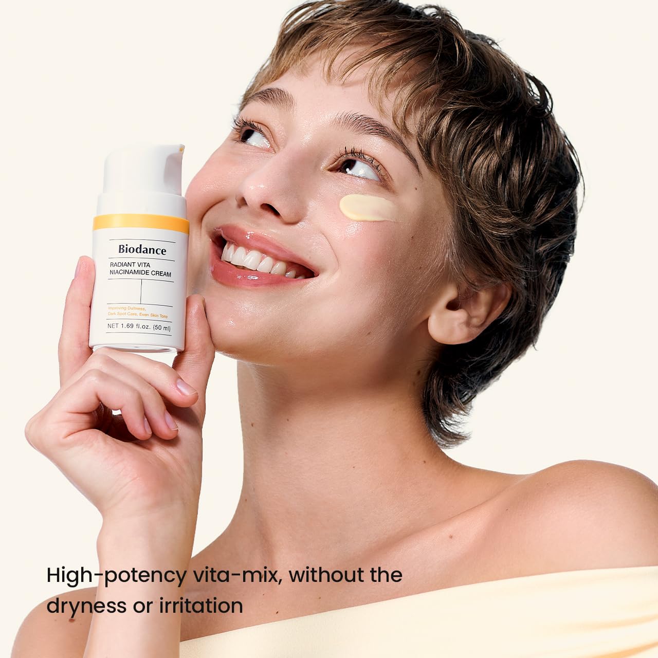 BIODANCE Radiant Vita Niacinamide Cream, Brightening, Dark Spot Correcting Facial Moisturizer, Korean Skincare | 1.69 fl.oz, 50ml