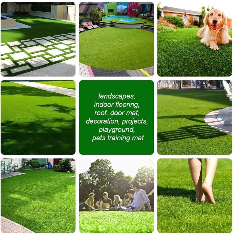 Fas Home Artificial Grass Turf 14FTx50FT, 1.38" Pile Height Realistic Synthetic - Image 6