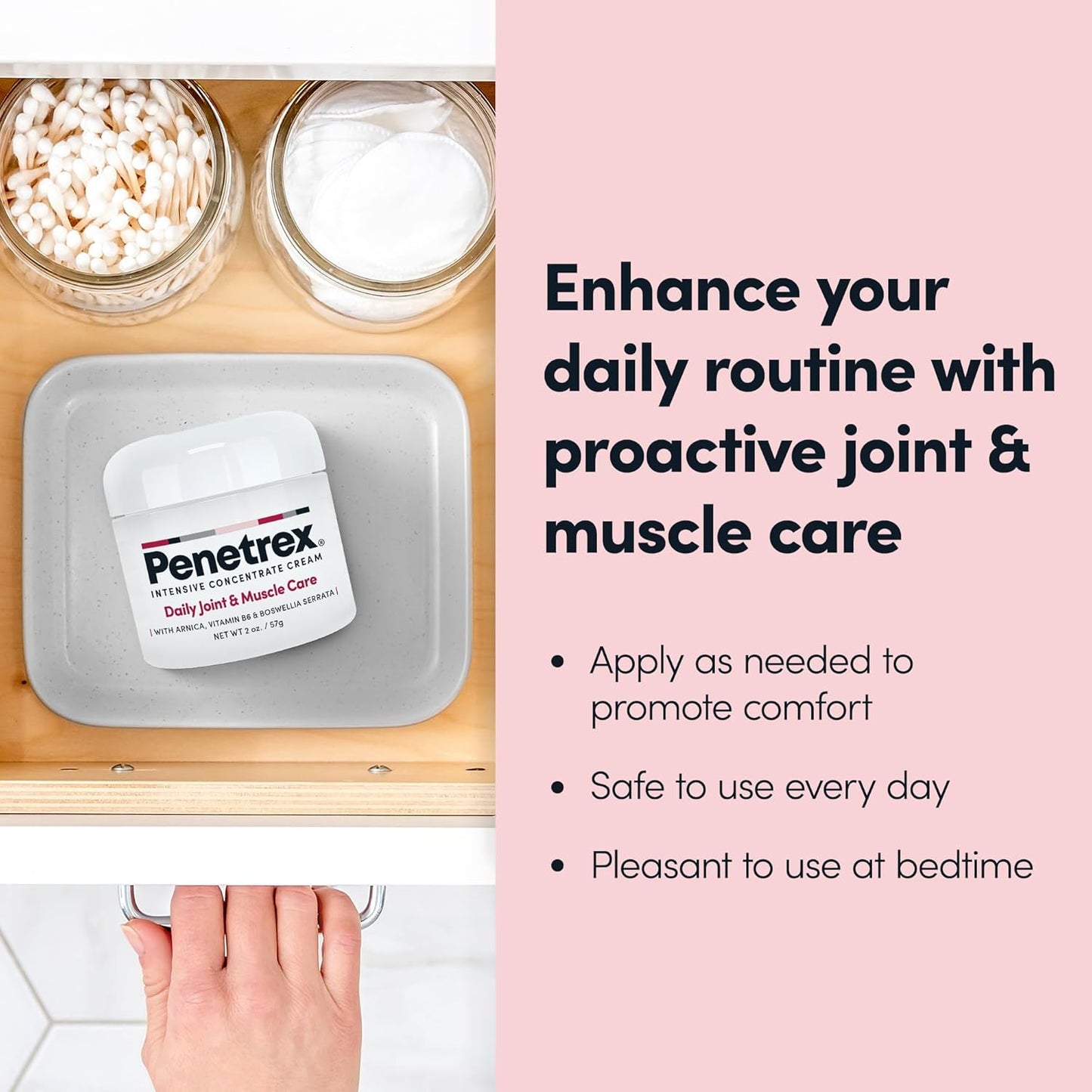 Penetrex Joint & Muscle Therapy - Soothing Comfort for Back, Neck, Hands, Feet - Premium Whole Body Rub with Arnica, Vitamin B6 MSM & Boswellia - 2oz 3-Pack