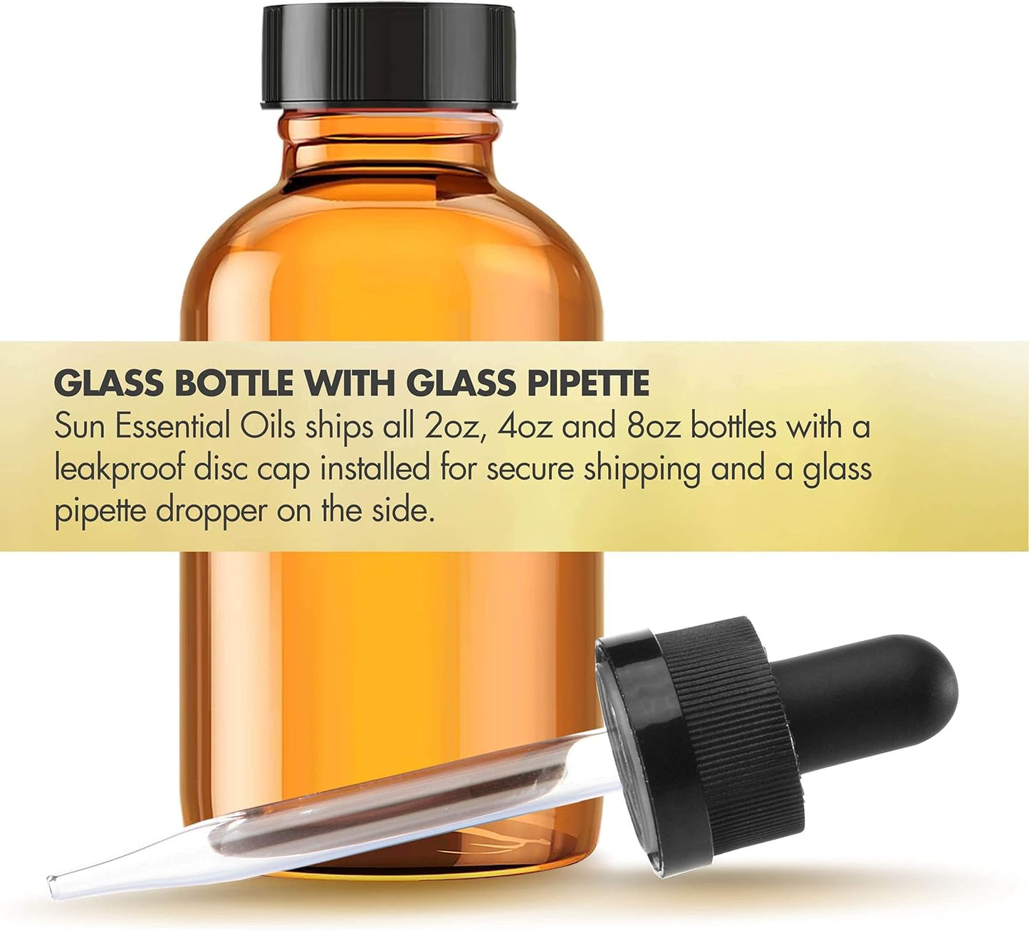 Sun Essential Oil - Lavender Essential Oil 4 oz (118 ml) with Dropper for Diffuser, Humidifier, Skin, Aromatherapy Massage, Scented for Soap & Candle Making at Home, Calming Aroma for Sleep