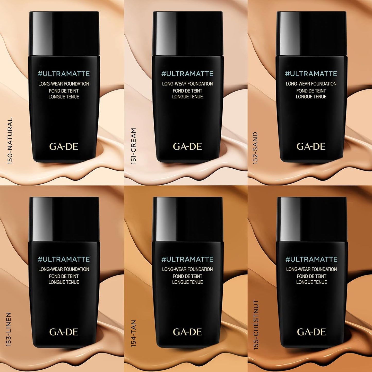 Ultramate Long-Wear Foundation, 154 - Sweat-Resistant and No-Transfer Cream Foundation - Face Makeup for Flawless Ultra-Matte Finish - 1 oz