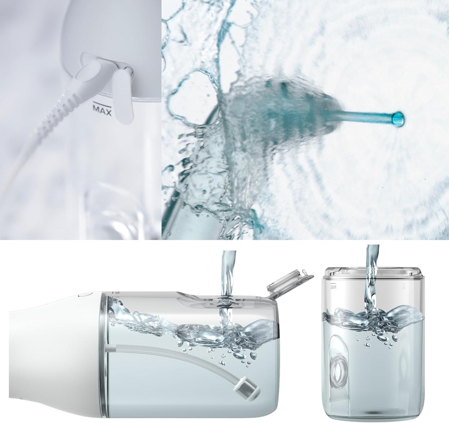 Philips Sonicare Water Flosser Cordless – Rechargeable Power Dental Waterflosser for Teeth, Portable Oral Irrigator with 3 Intensity Settings, 360° Rotating Nozzle – (Mint)