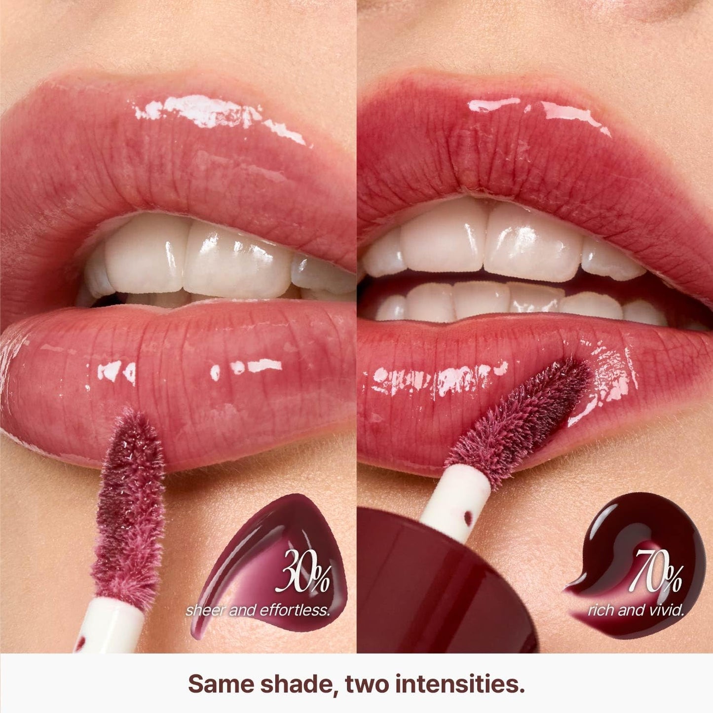3D Voluming Gloss 70% (Rich) | Lychee 70% | High Shine, Non-Sticky Lip Gloss for Makeup | Long-Lasting, Moisturizing Gel Formula | 30%, 70% Pigment Options | 5.3g