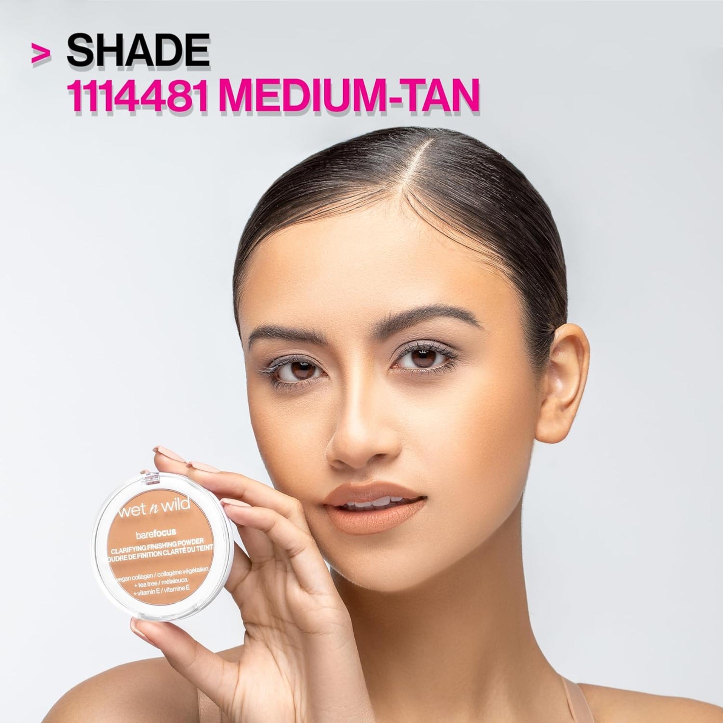 wet n wild Bare Focus Clarifying Finishing Powder | Matte | Pressed Setting Powder Medium-Tan (Pack of 2)