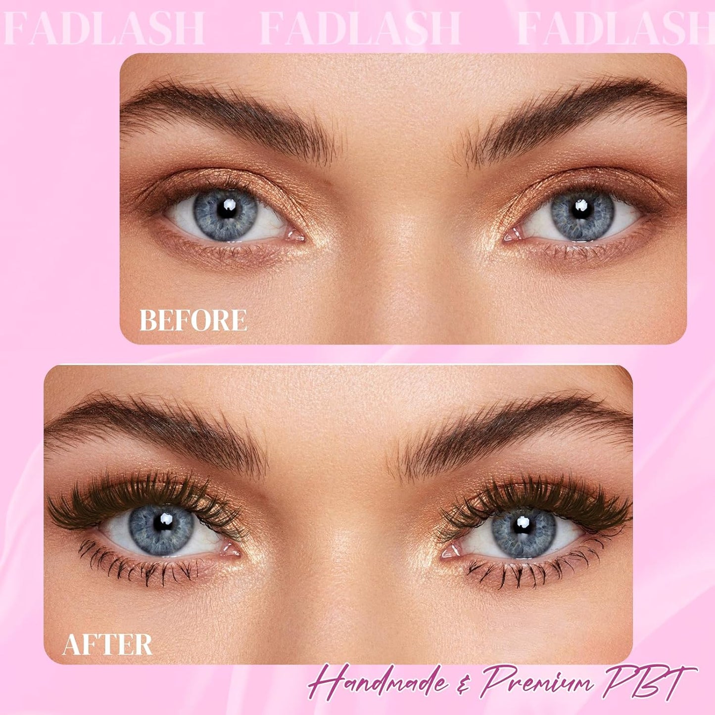 FADLASH Colored Lash Extensions Dark Brown Lash Extension Easy Fan Volume Lashes C/D Curl Volume Eyelash Extensions 0.07 Self Fanning Eyelash Extension Supplies (Dark Brown-0.07D, 8-14mm)