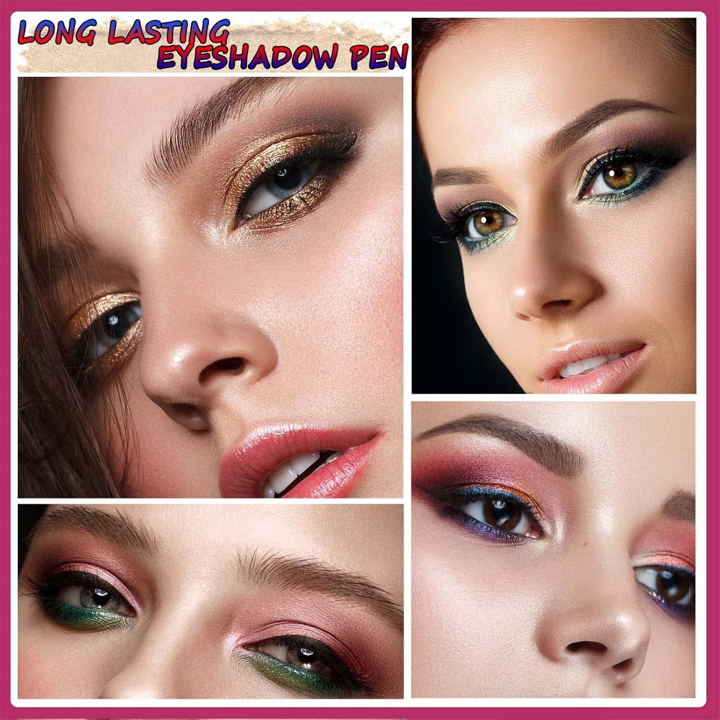 Cream Eyeshadow Stick,Nude Pink Smooth Shimmer Pencil，Hypoallergenic Waterproof Long Lasting Glitter Eye Shadow Pen Highlighter Stick ，Multi-Dimensional Eyes Look (Cream shimmer 02#)