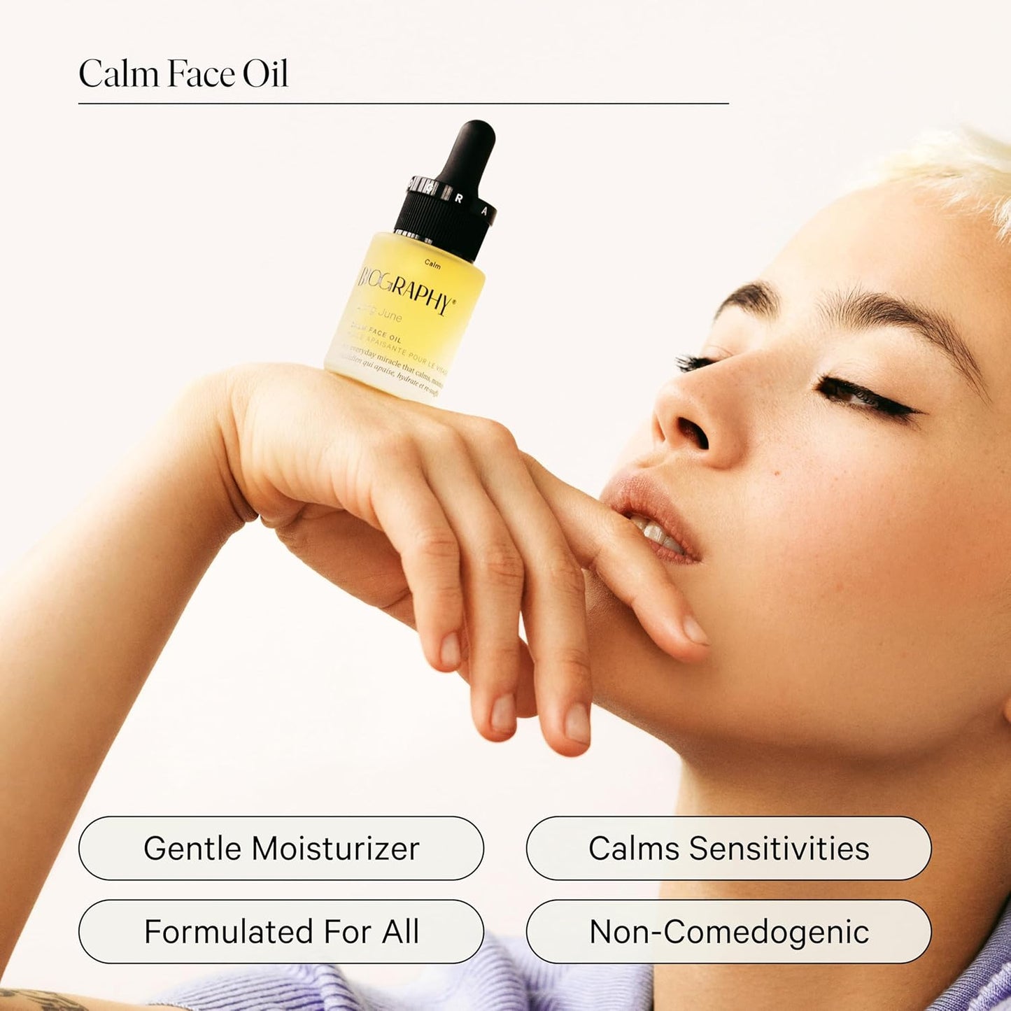 Biography Long June Quieting Face Oil, 13ml- Natural Smoothing & Clarifying Dry Oil. Clarifying, Moisturizing & Hydrating Beauty Facial Oil for Women w/Camellia, Vitamin E & Marula