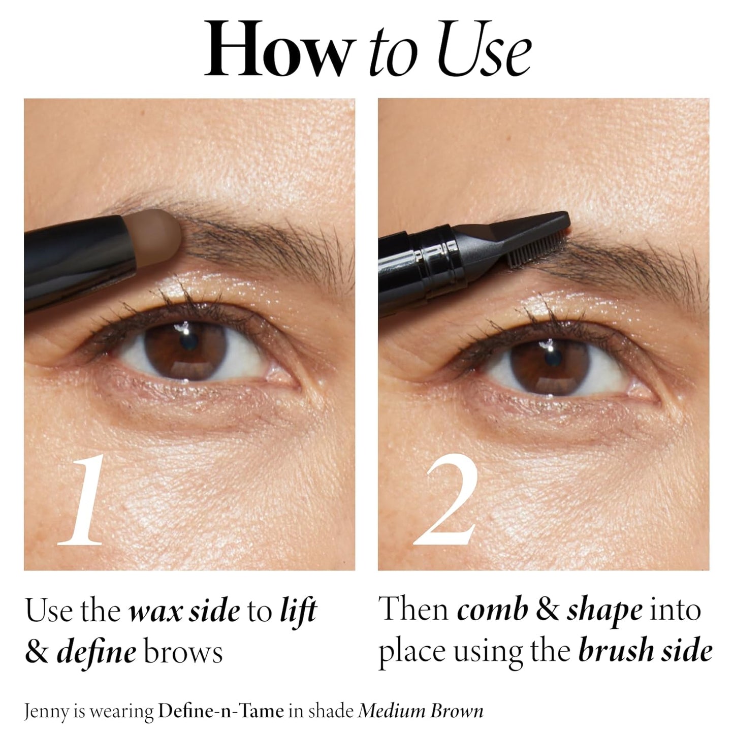 LAURA GELLER NEW YORK Define-n-Tame Brow Lifting Stick - Laminated Full Brows - Brow Wax - Blonde