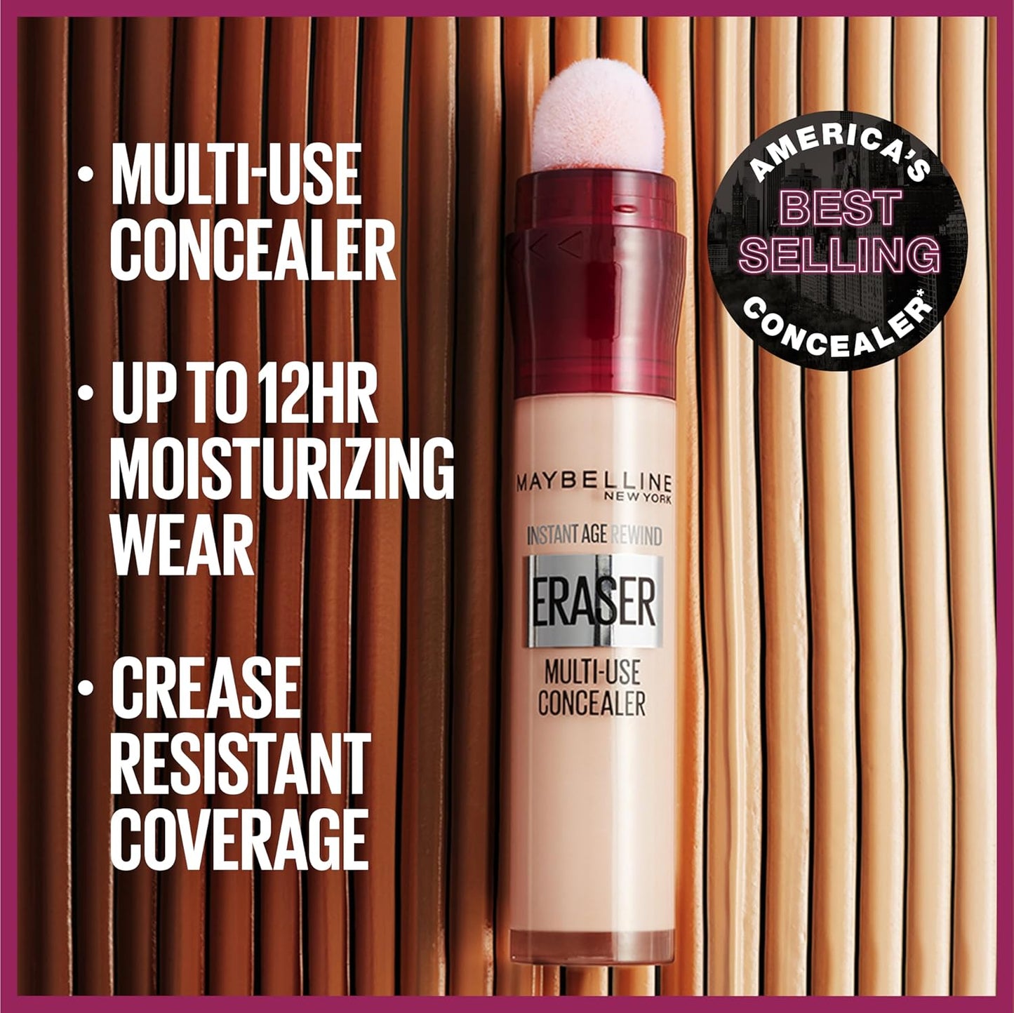 Maybelline Instant Age Rewind Eraser Dark Circles Treatment Multi-Use Concealer, 146, 1 Count (Packaging May Vary)