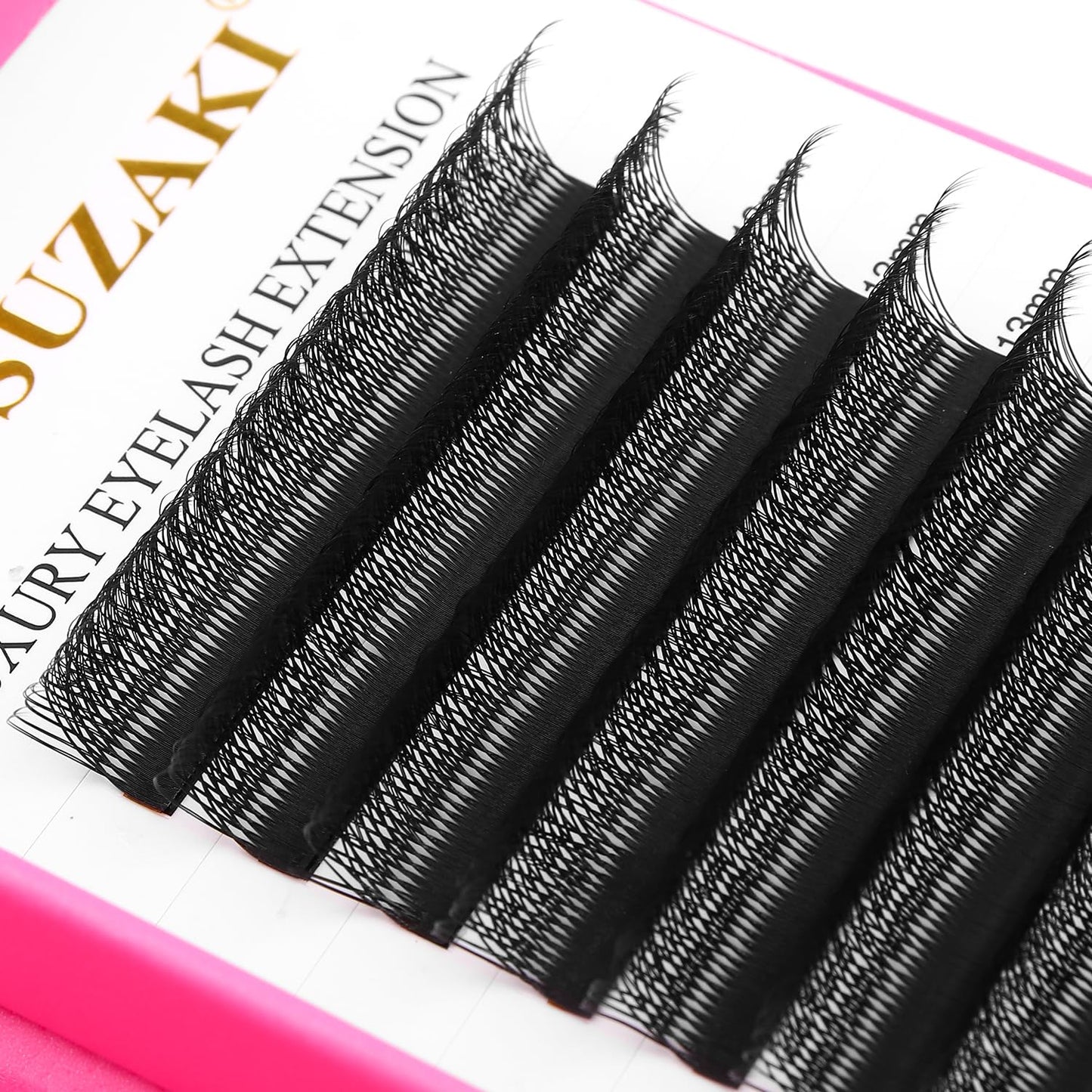 Lash Extensions Double Tips 3D Eyelash Extensions W Shape 0.07mm Thickness C Curl 10mm Premade Fans Easy Fan Volume Matte Black Crisscross Eyelashes(W-3D-Double Tips-0.07-C,10mm)