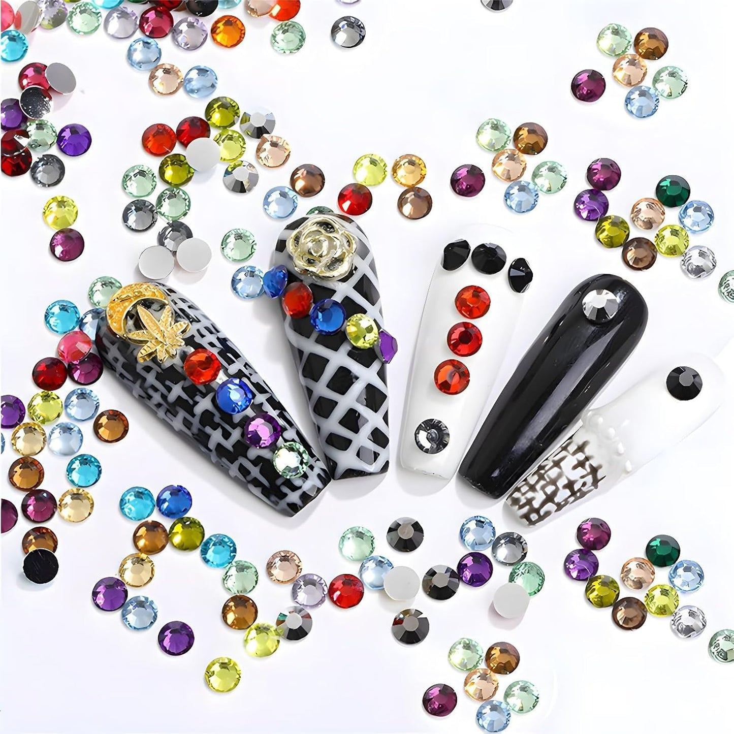 Flatback Rhinestones Round Gems for Nails Art and Crafts 4000Pcs SS12 3mm Glitter Crystals Stone DIY Bags Clothes Shoes (Purple)