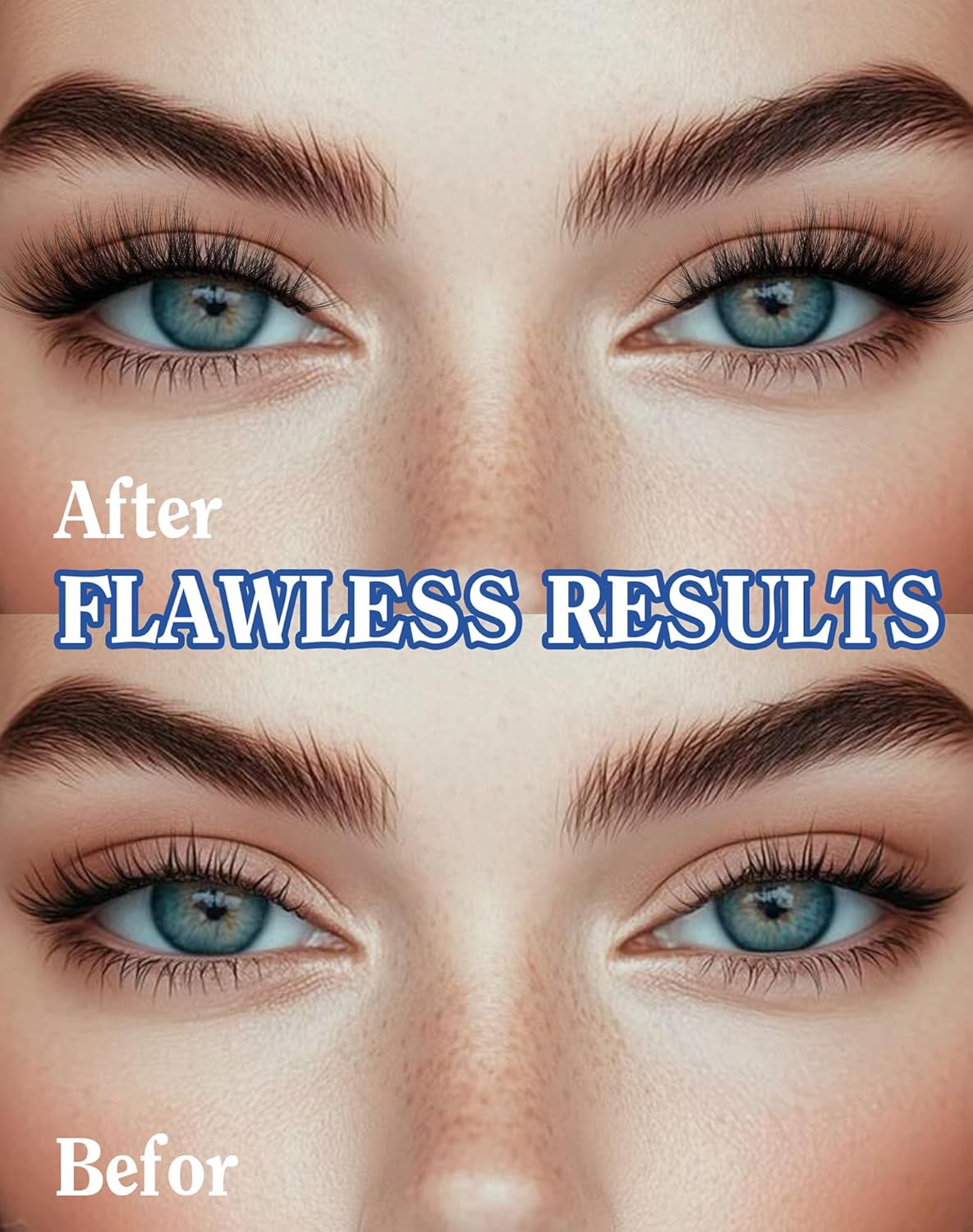 Lashes Cateye Wispy False Eyelashes Volume Flared Mink Eyelash Strip Lashes Soft Cat Eye Lash Natural Pack 7 Pairs Everyday 17MM D74