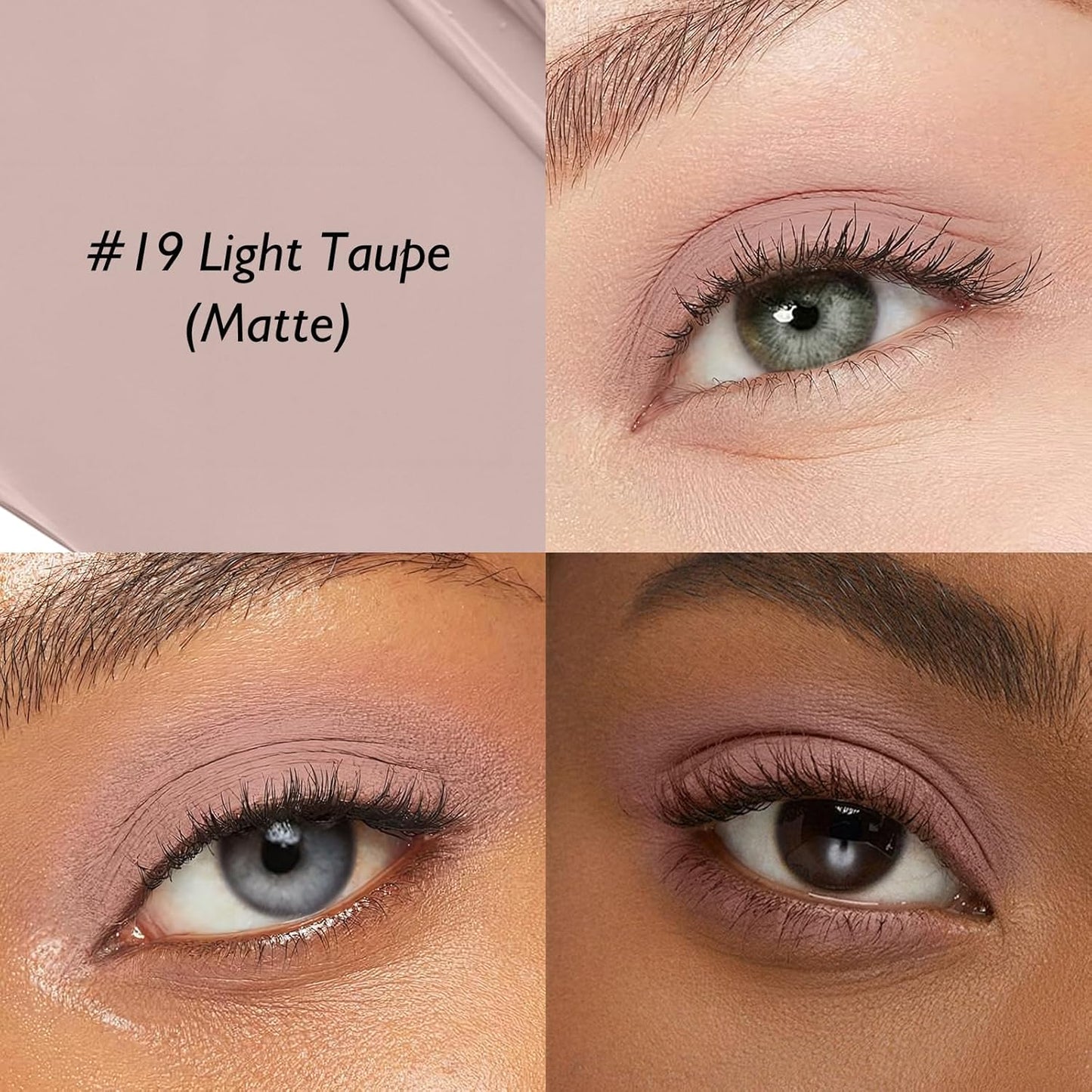 Eyeshadow Stick Light Taupe, Matte Cream Eye Shadow Stick Waterproof Nude Neutral Eyeliner Brightener Pencil Crayon Long-Lasting Eye Highlighter Makeup for Older Women Easy to Use High Pigmented