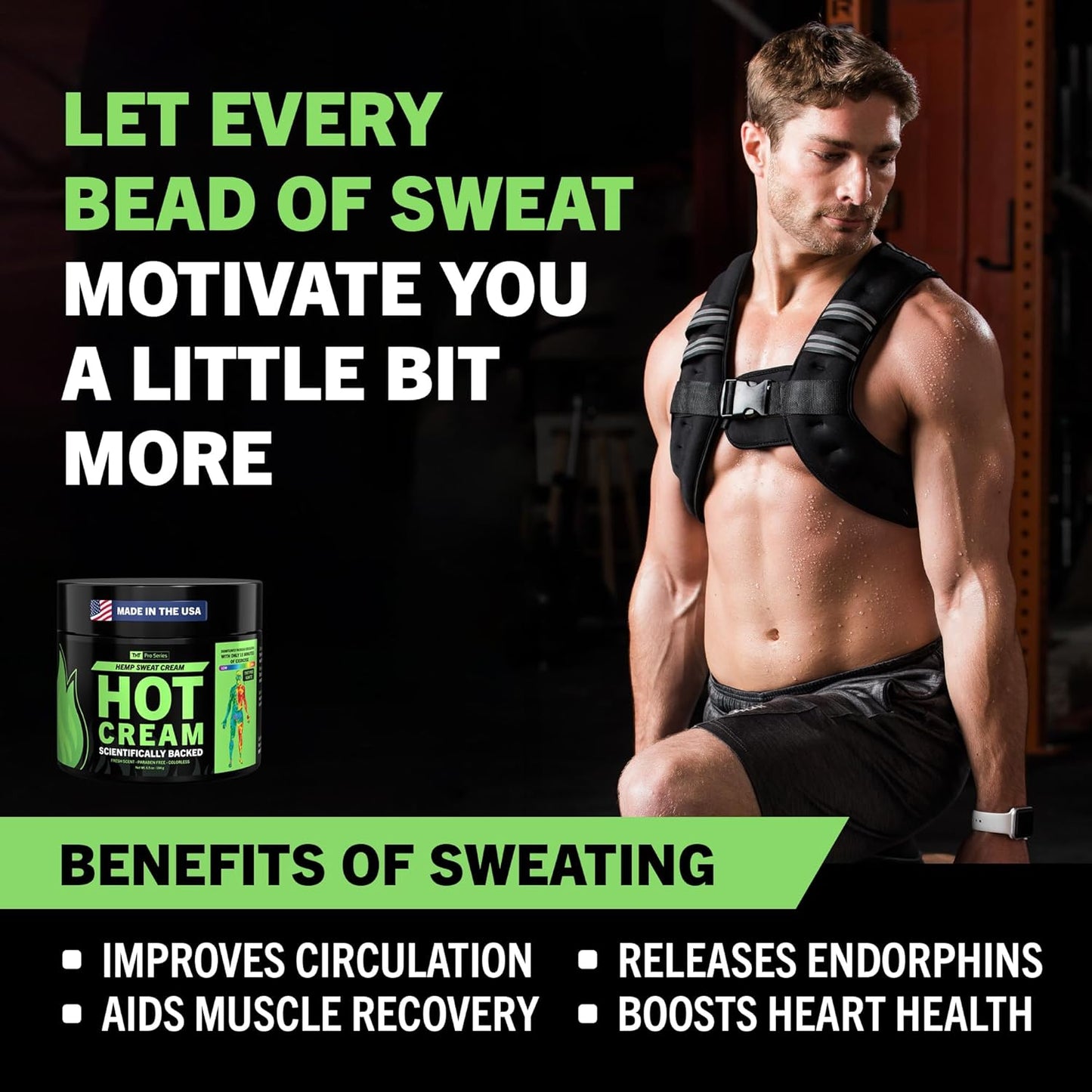 TNT Pro Ignite Sweat Cream – Pre-Workout Hot Gel for Firming & Tightening