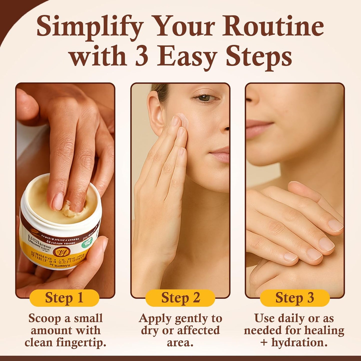 Sweet Bee Naturals - Sweet Bee Magic, All In One Healing Skin Cream. Organic Skin Balm, Small Batch Crafted in USA, 4 Ounce Jar. Certified Organic, 2-4 Ounce Jars (8 Ounce)